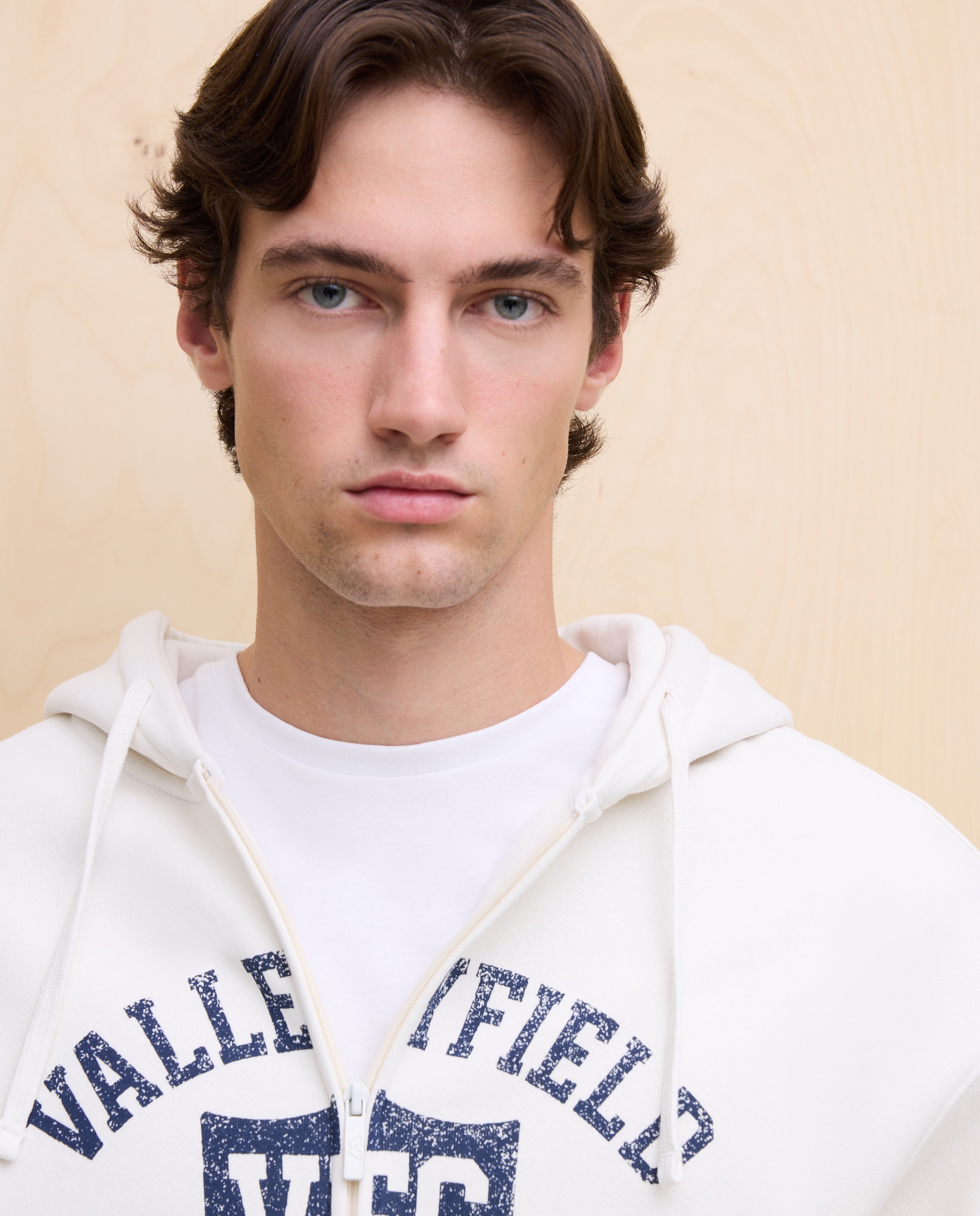 Sweatshirt com Capuz e Fecho de Correr Rice Paper-2