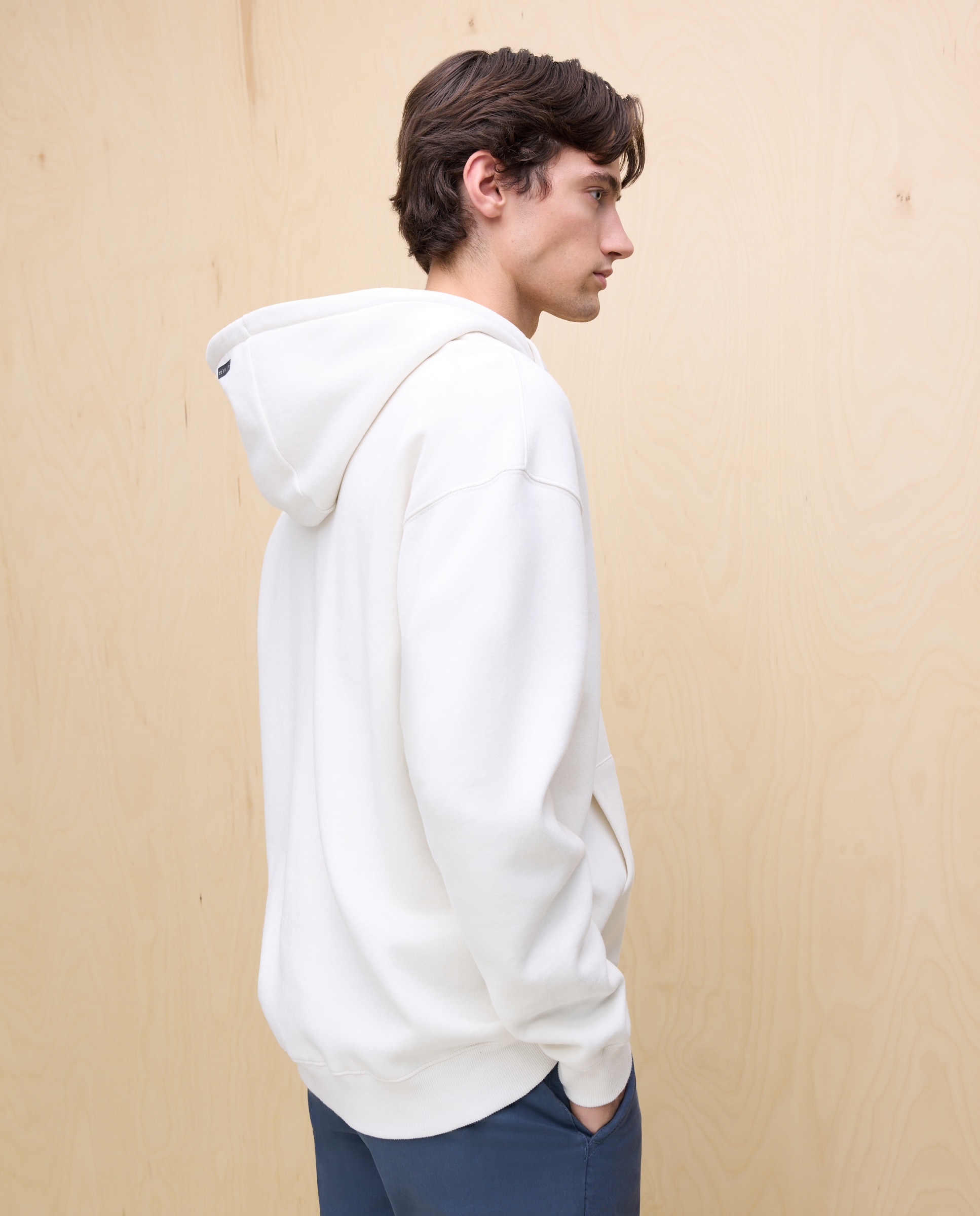 Sweatshirt com Capuz e Fecho de Correr Rice Paper-3