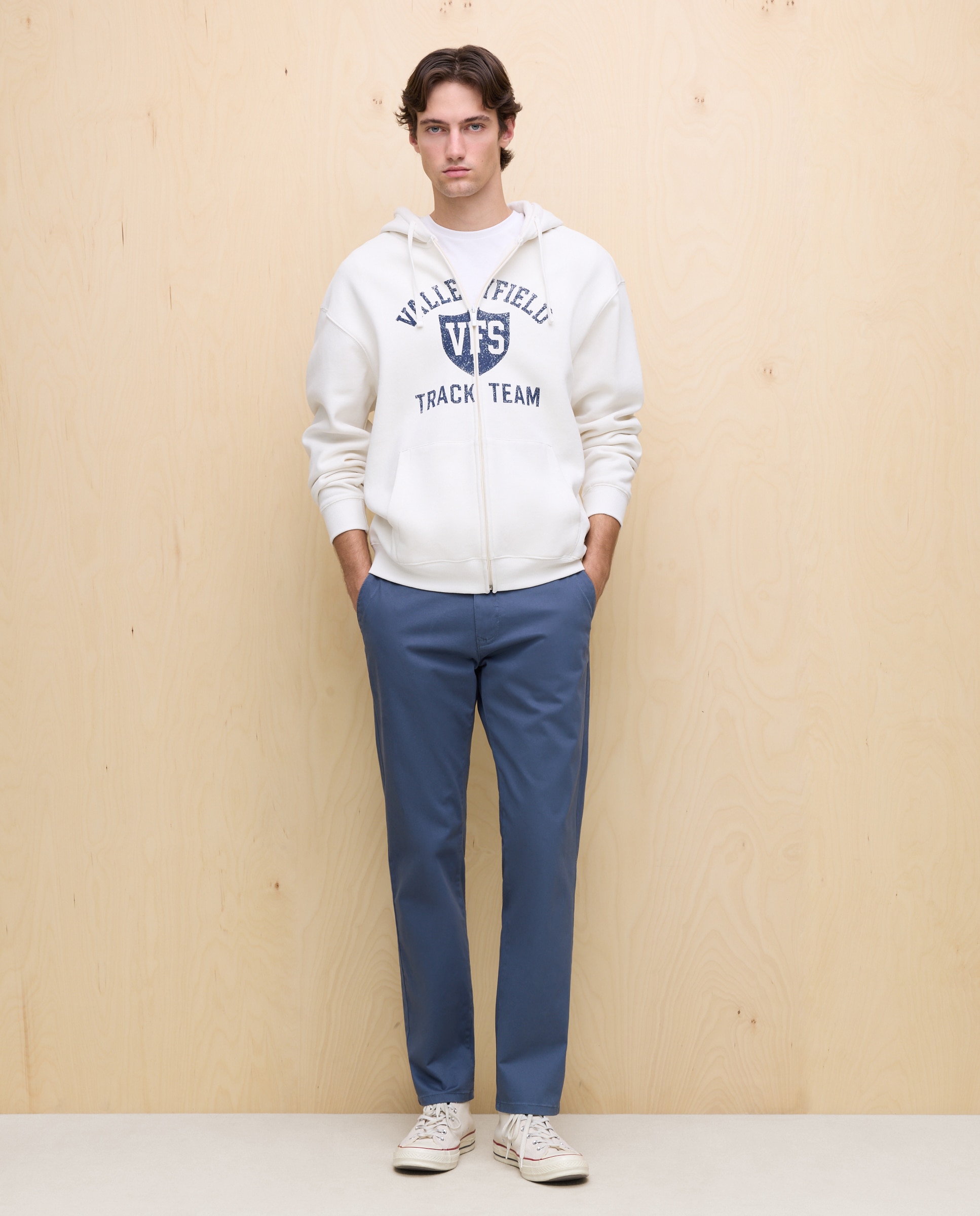 Sweatshirt com Capuz e Fecho de Correr Rice Paper-4