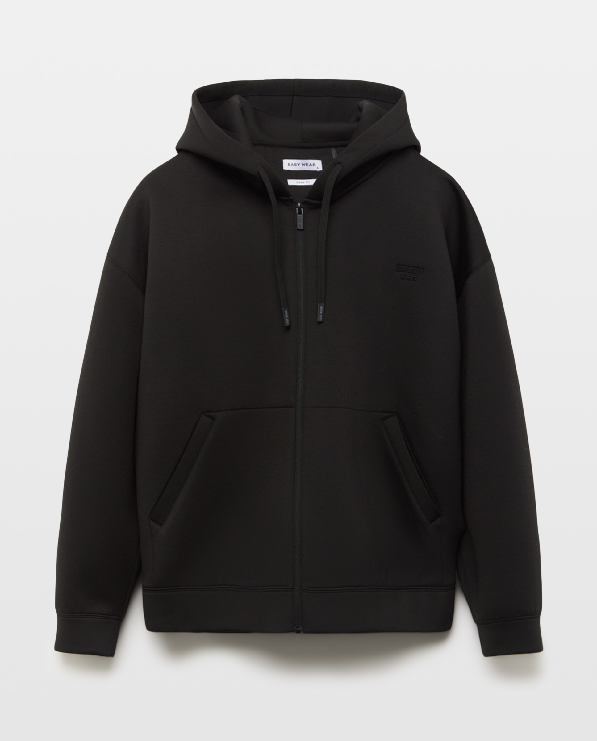 Imagen 4 de Sudadera con cremallera boxy fit de hombre - Easy Wear - Negro Negro