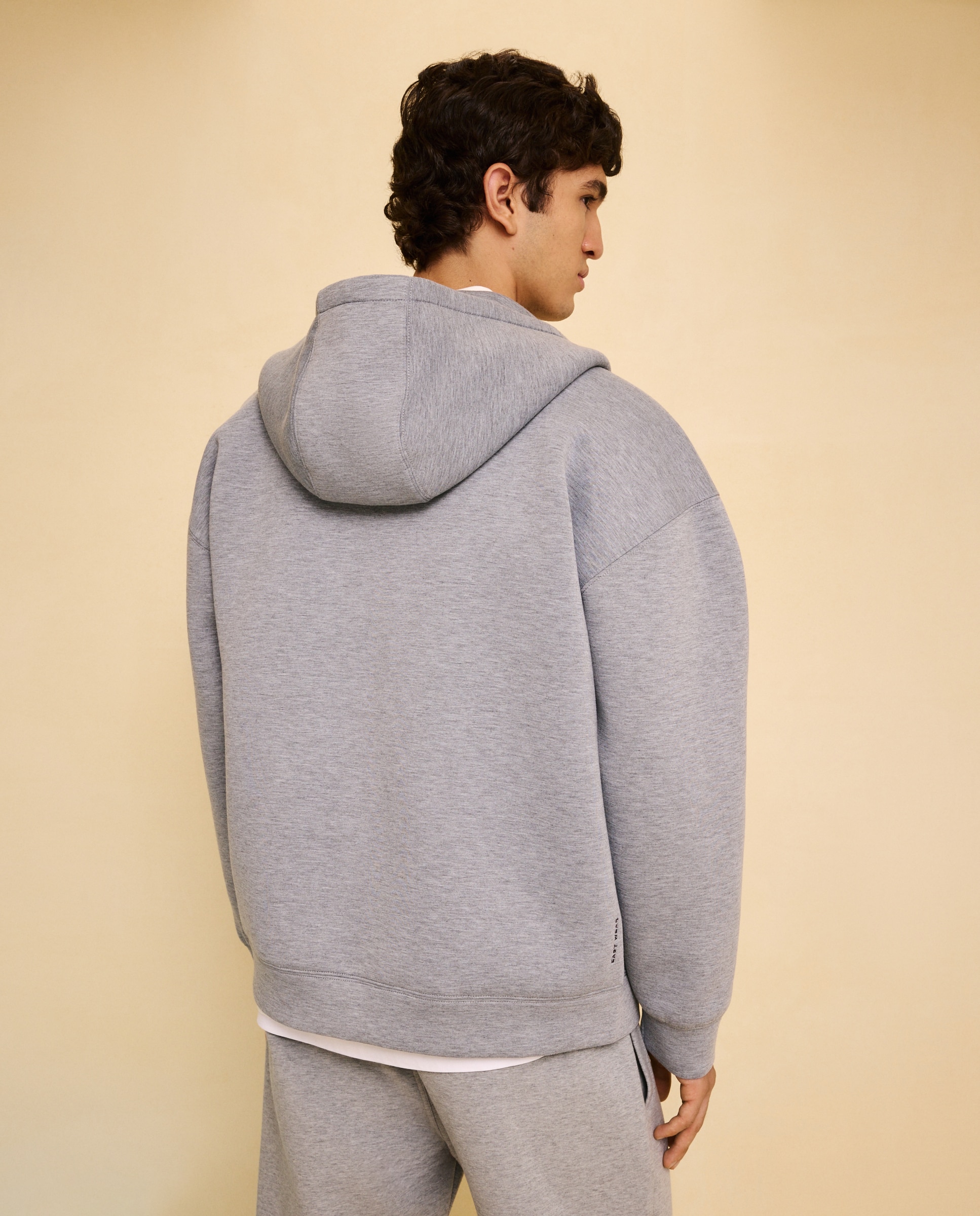 Imagen 3 de Sudadera con cremallera boxy fit de hombre - Easy Wear - Gris claro Gris claro