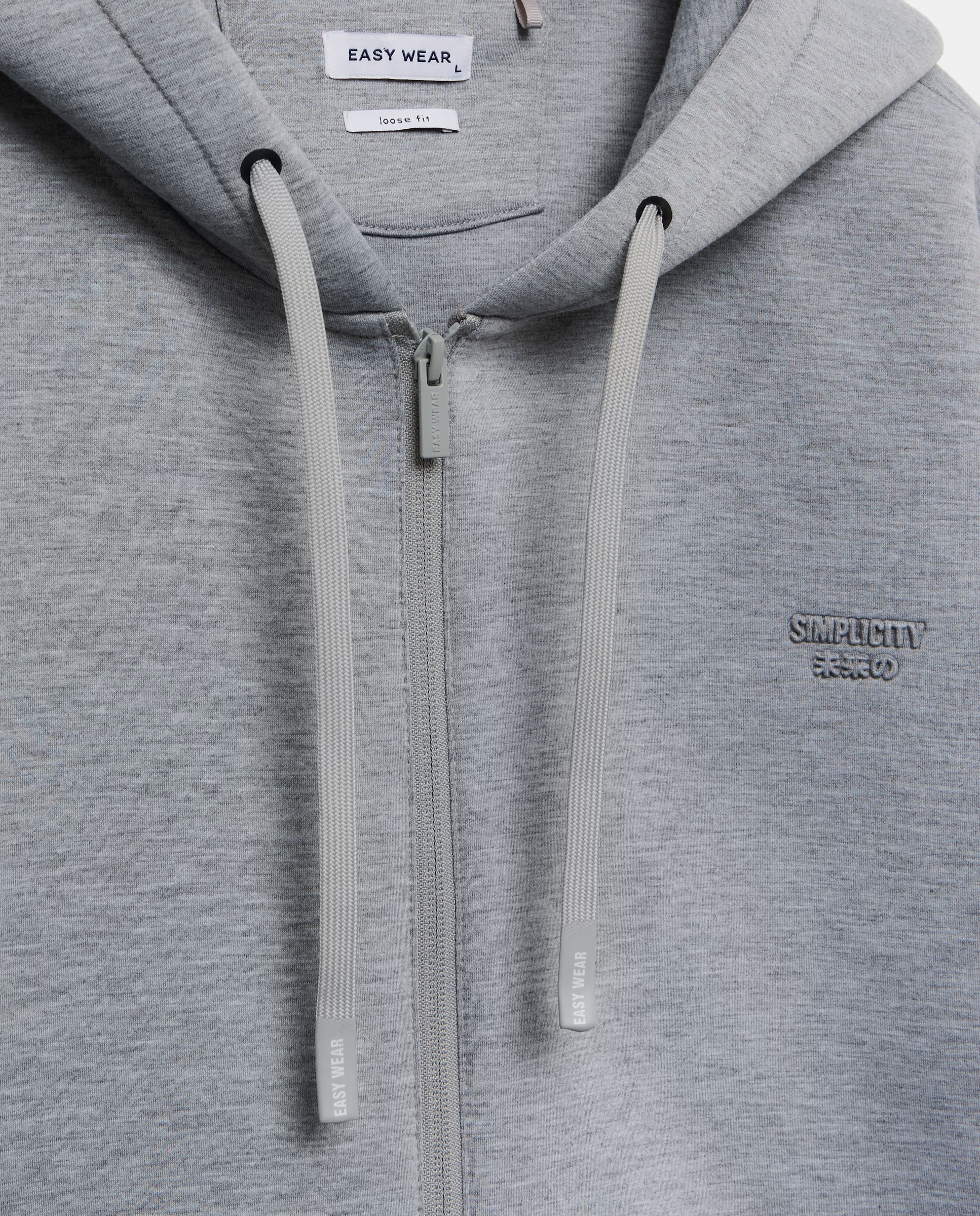 Imagen 5 de Sudadera con cremallera boxy fit de hombre - Easy Wear - Gris claro Gris claro