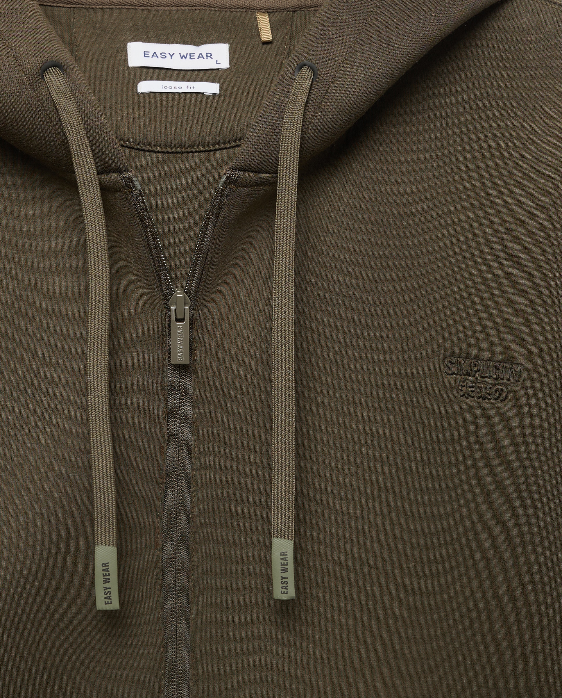 Sweatshirt Boxy Fit com Fecho de Correr 530 Verde Escuro-2