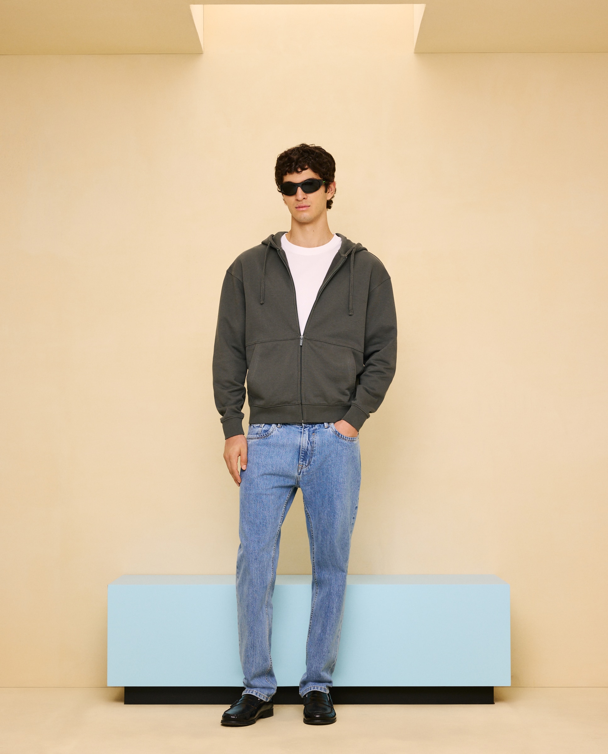 Sweatshirt com capuz 530 Verde Escuro-2