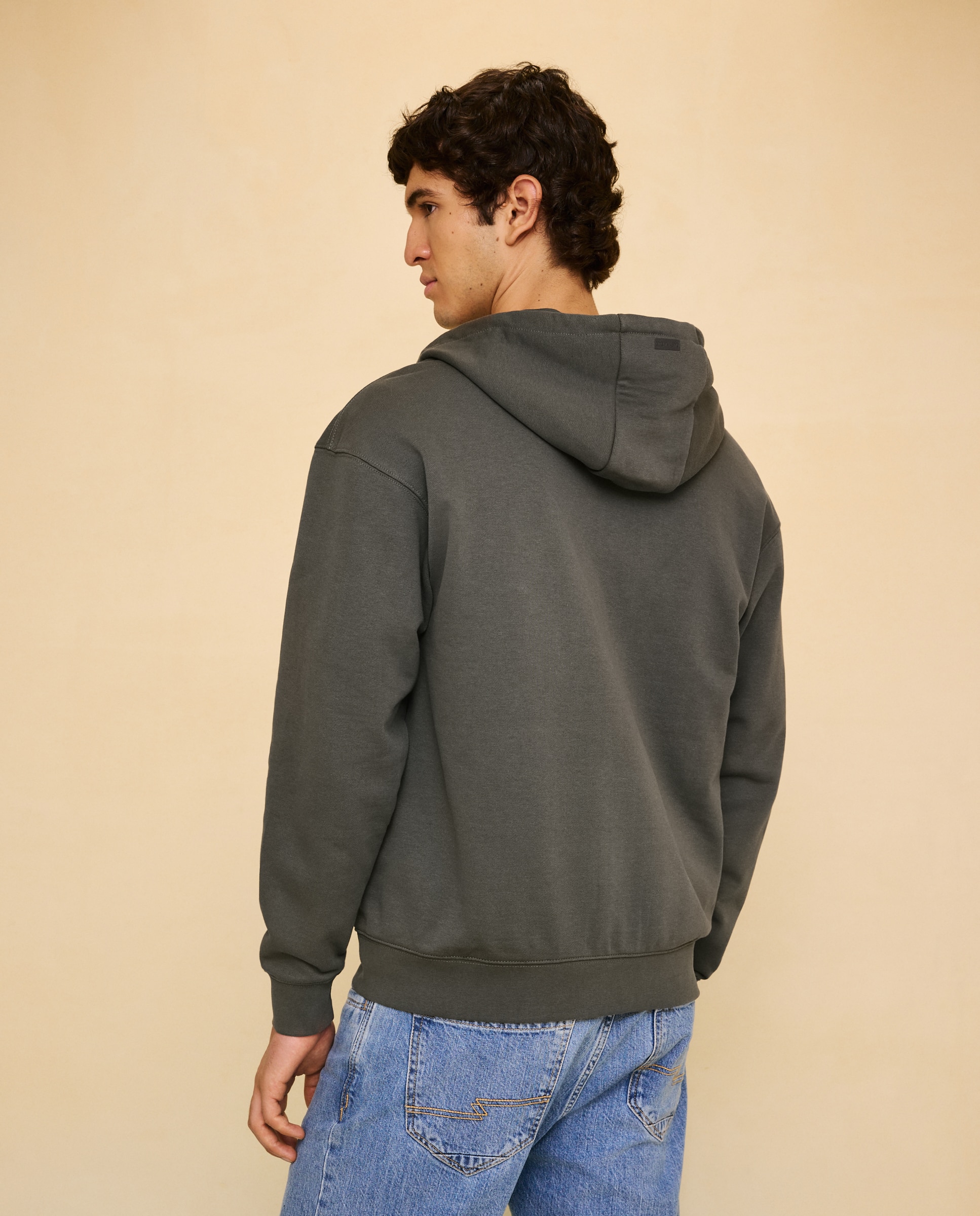 Sweatshirt com capuz 530 Verde Escuro-3