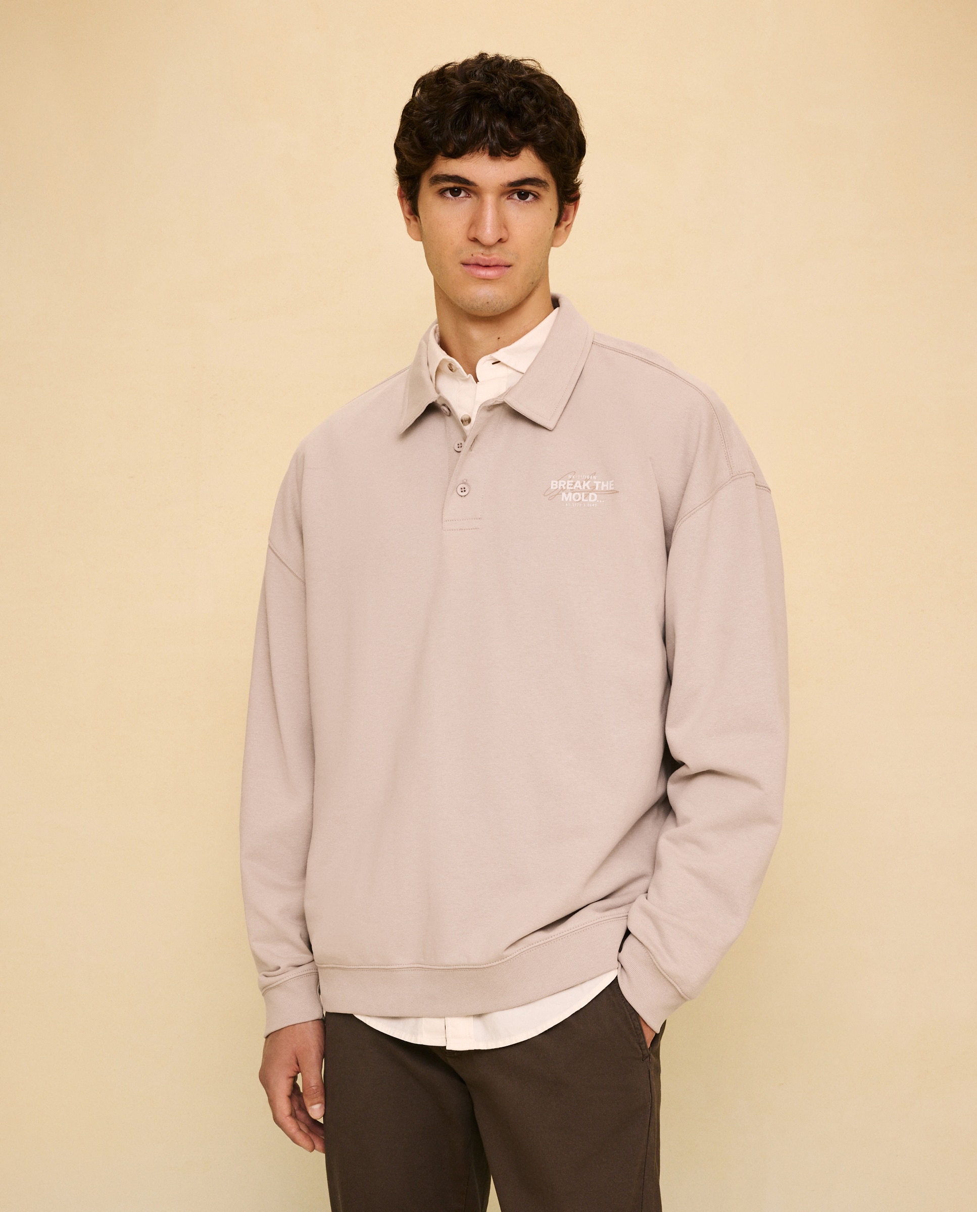 Imagem 0 de Sweatshirt com Colarinho de Polo