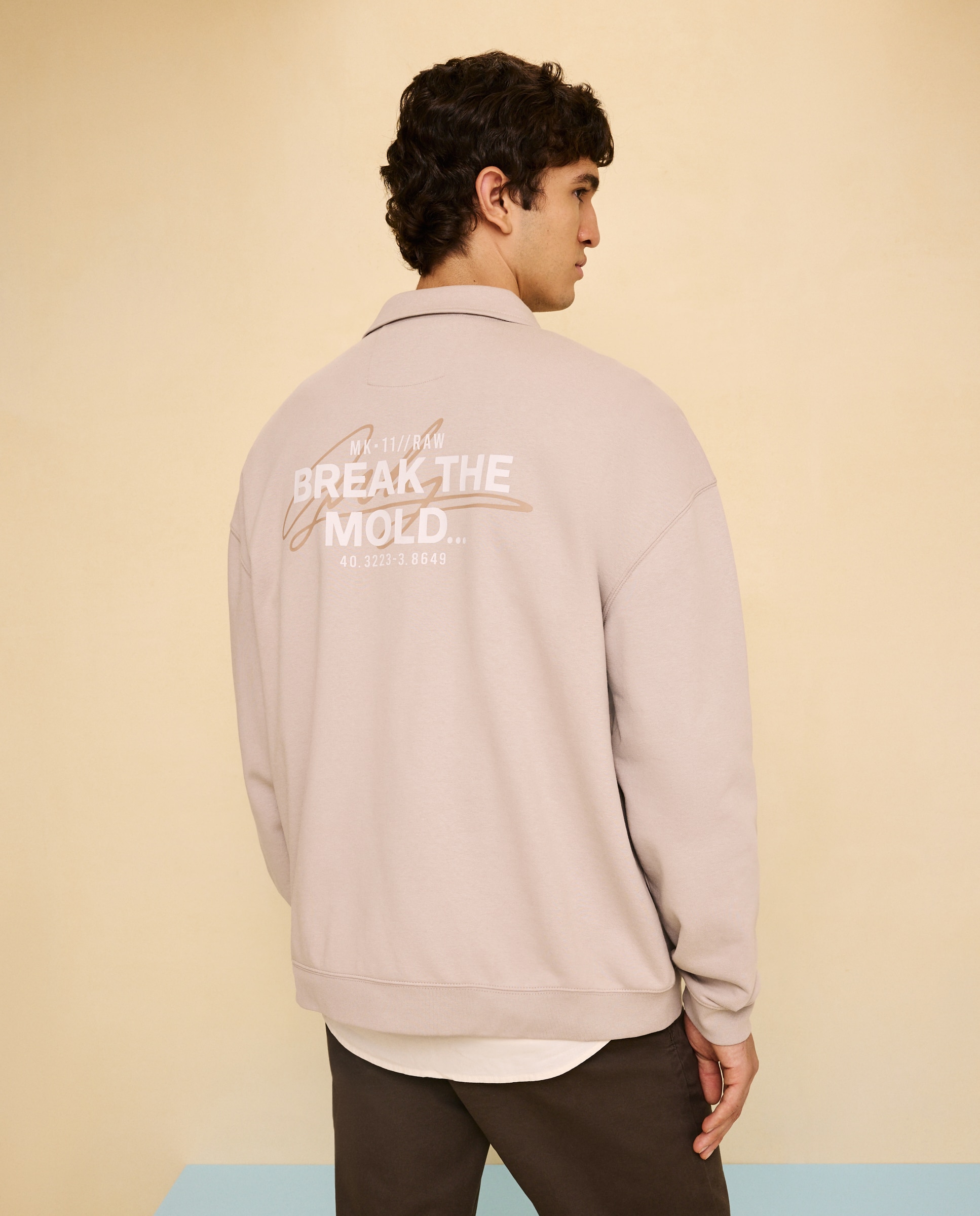 Imagen 3 de Sudadera de cuello polo de hombre - Easy Wear - 850 Piedra 850 Piedra