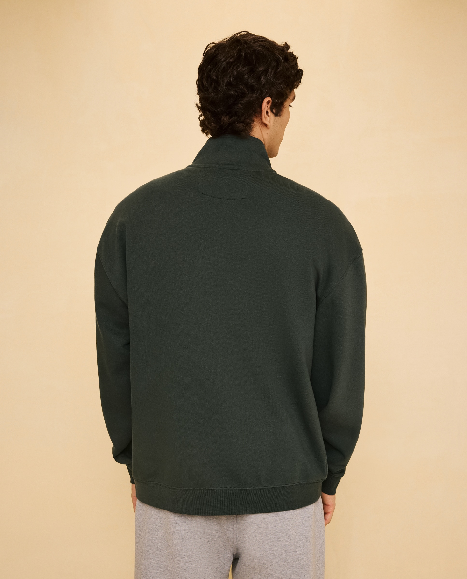Imagen 3 de Sudadera con cuello cremallera de hombre - Easy Wear - 530 Verde oscuro 530 Verde oscuro