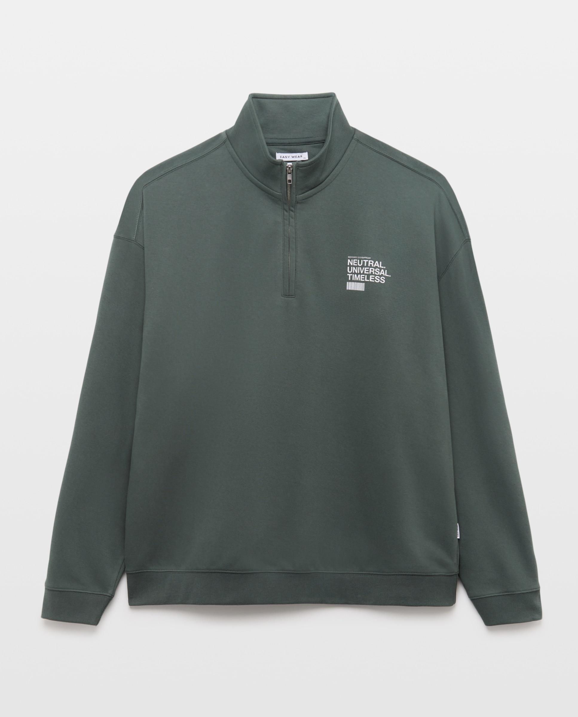 Imagen 4 de Sudadera con cuello cremallera de hombre - Easy Wear - 530 Verde oscuro 530 Verde oscuro