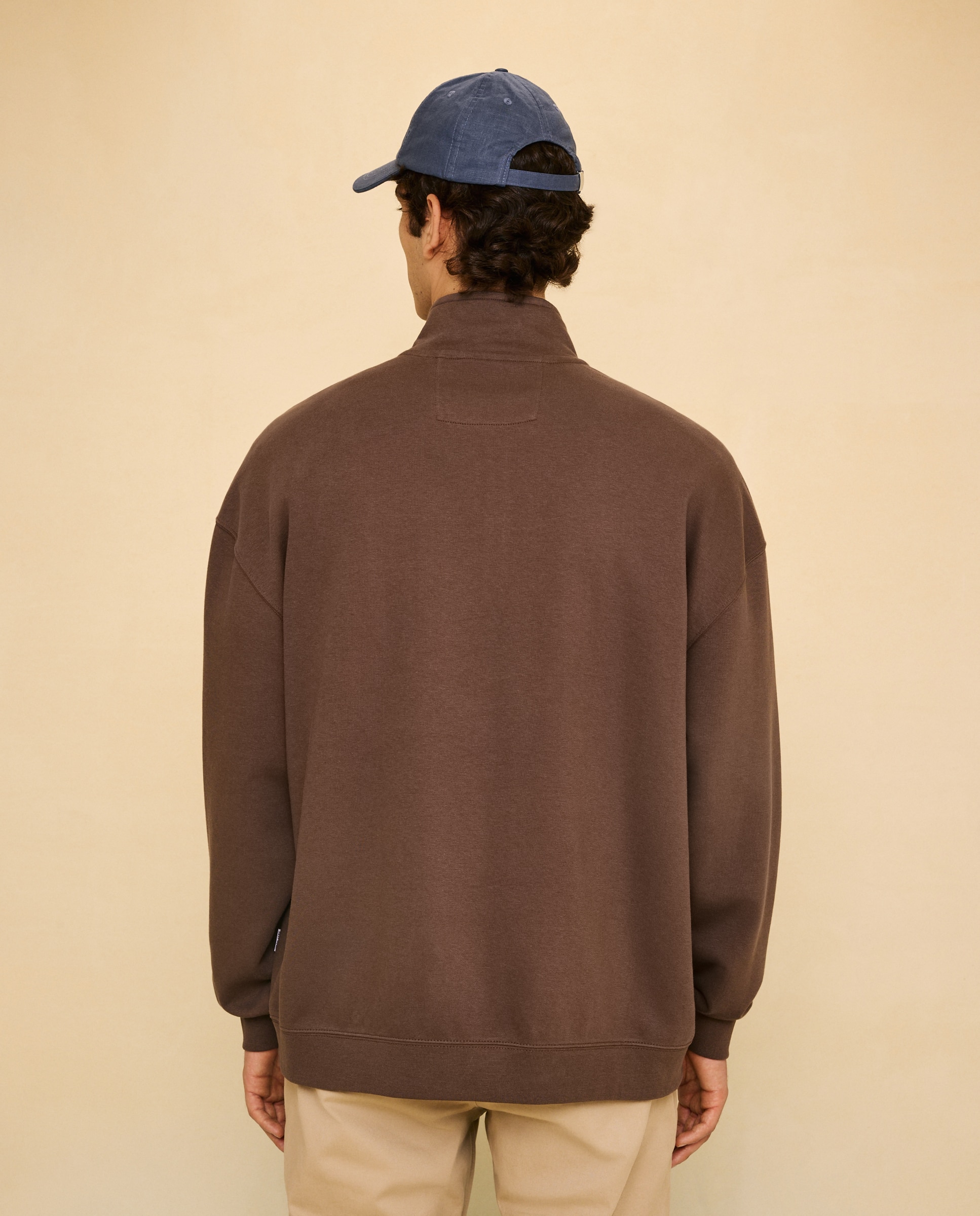 Imagen 3 de Sudadera con cuello cremallera de hombre - Easy Wear - Marrón Marrón
