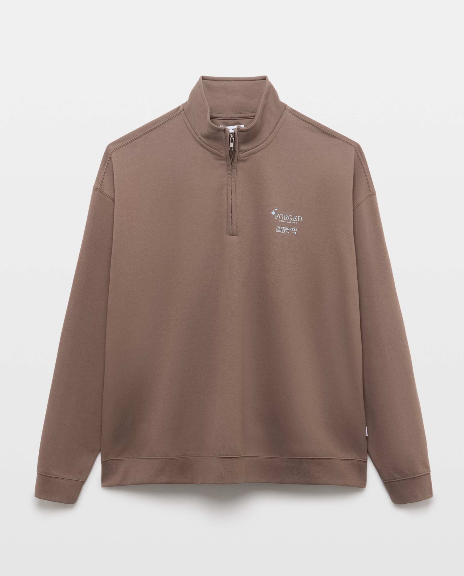 Imagen 4 de Sudadera con cuello cremallera de hombre - Easy Wear - Marrón Marrón