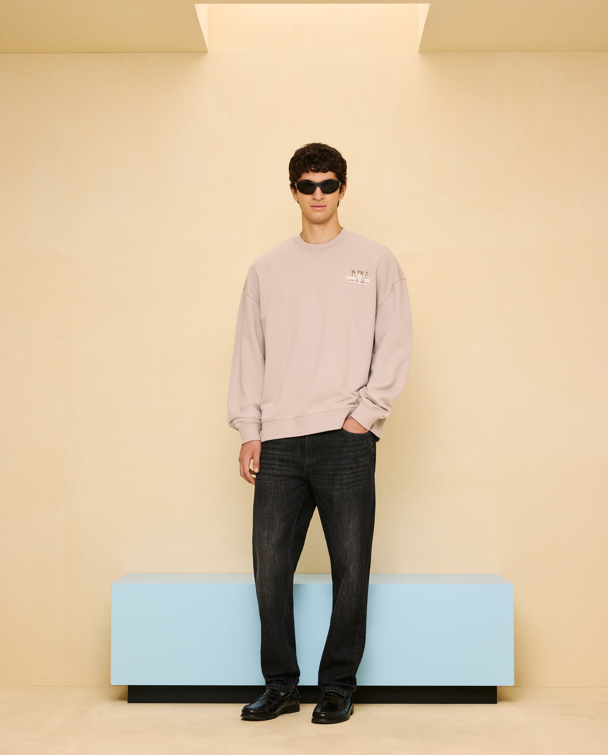 Sweatshirt com Decote Redondo 850 Pedra-2