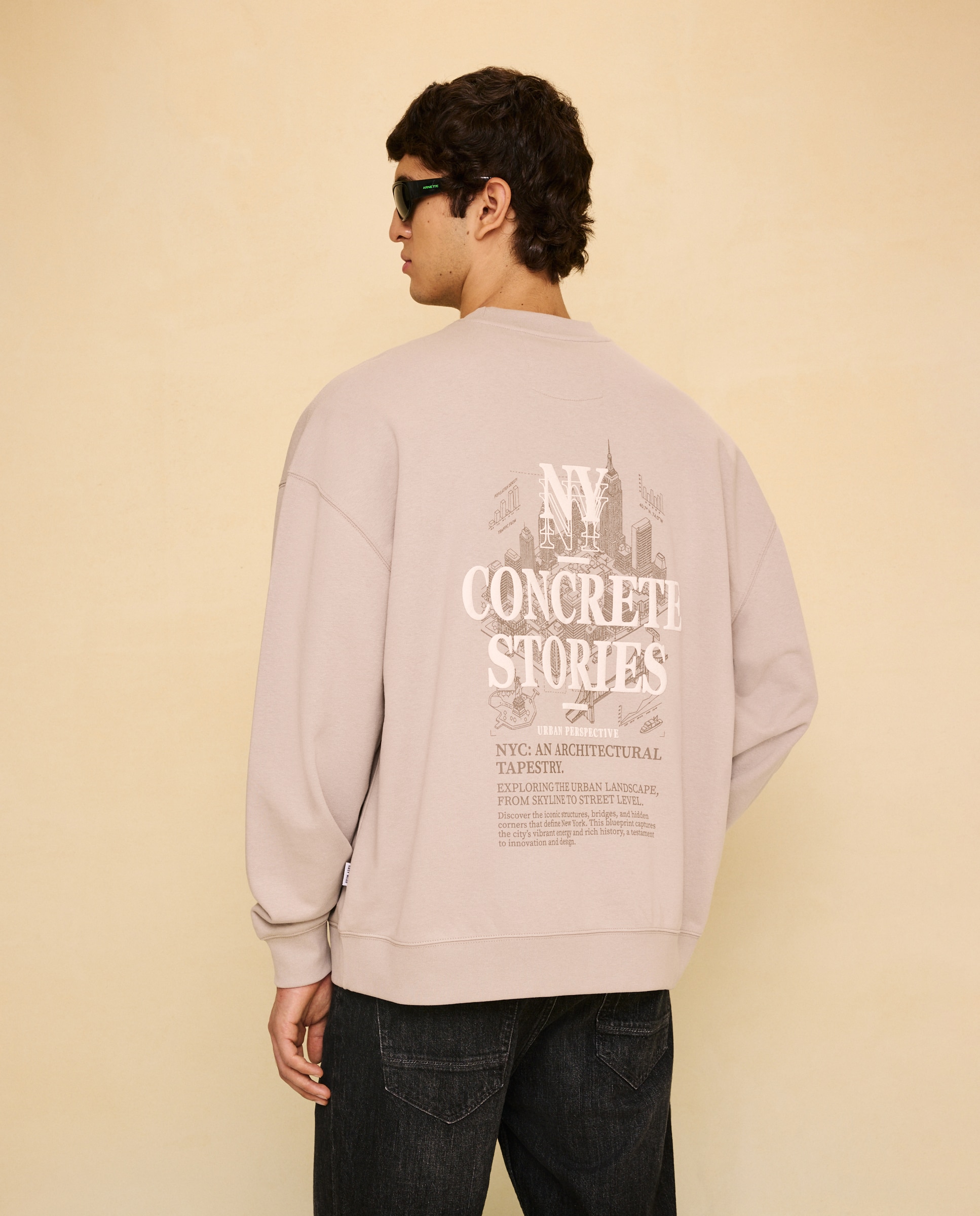 Sweatshirt com Decote Redondo 850 Pedra-3