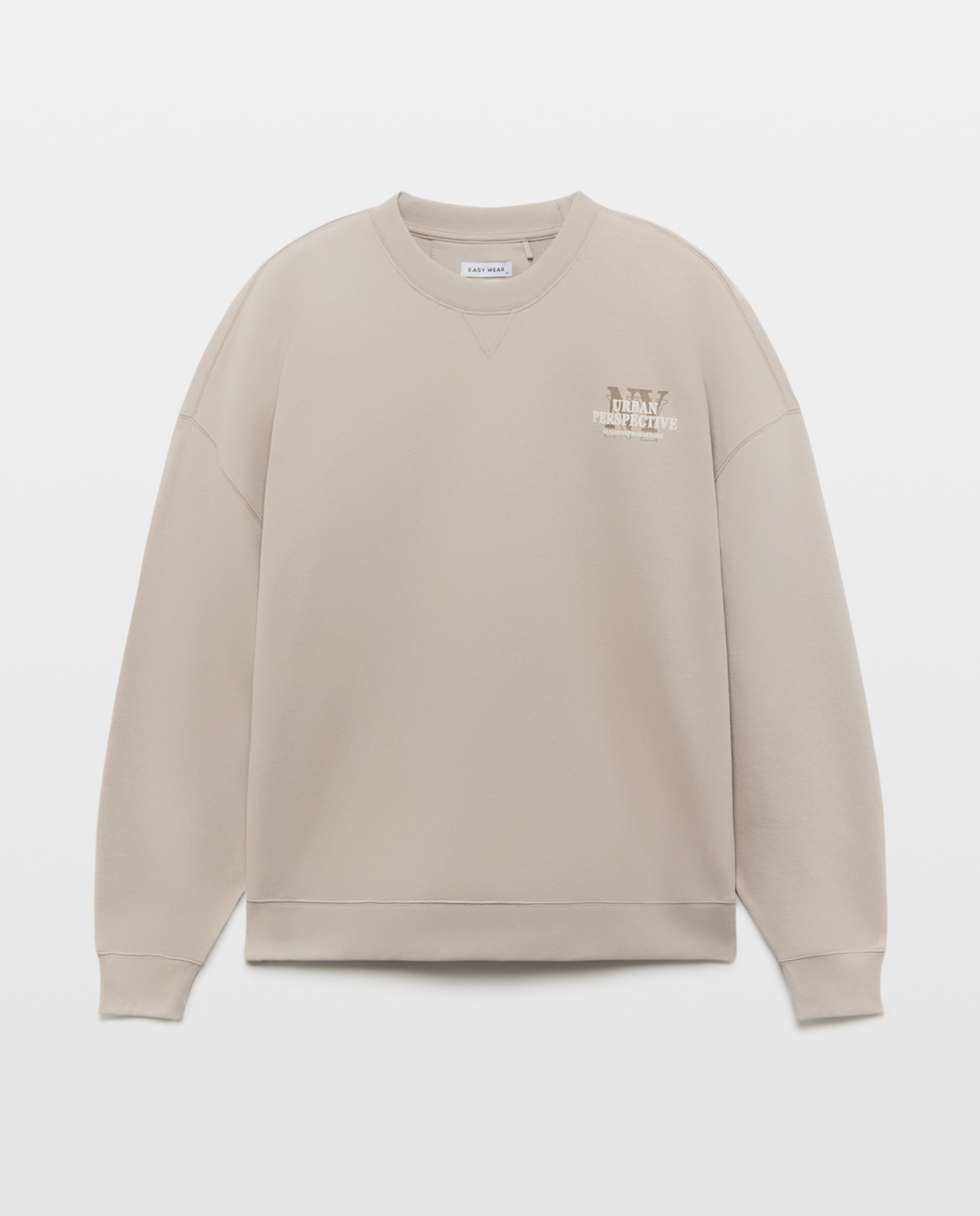 Sweatshirt com Decote Redondo 850 Pedra-4