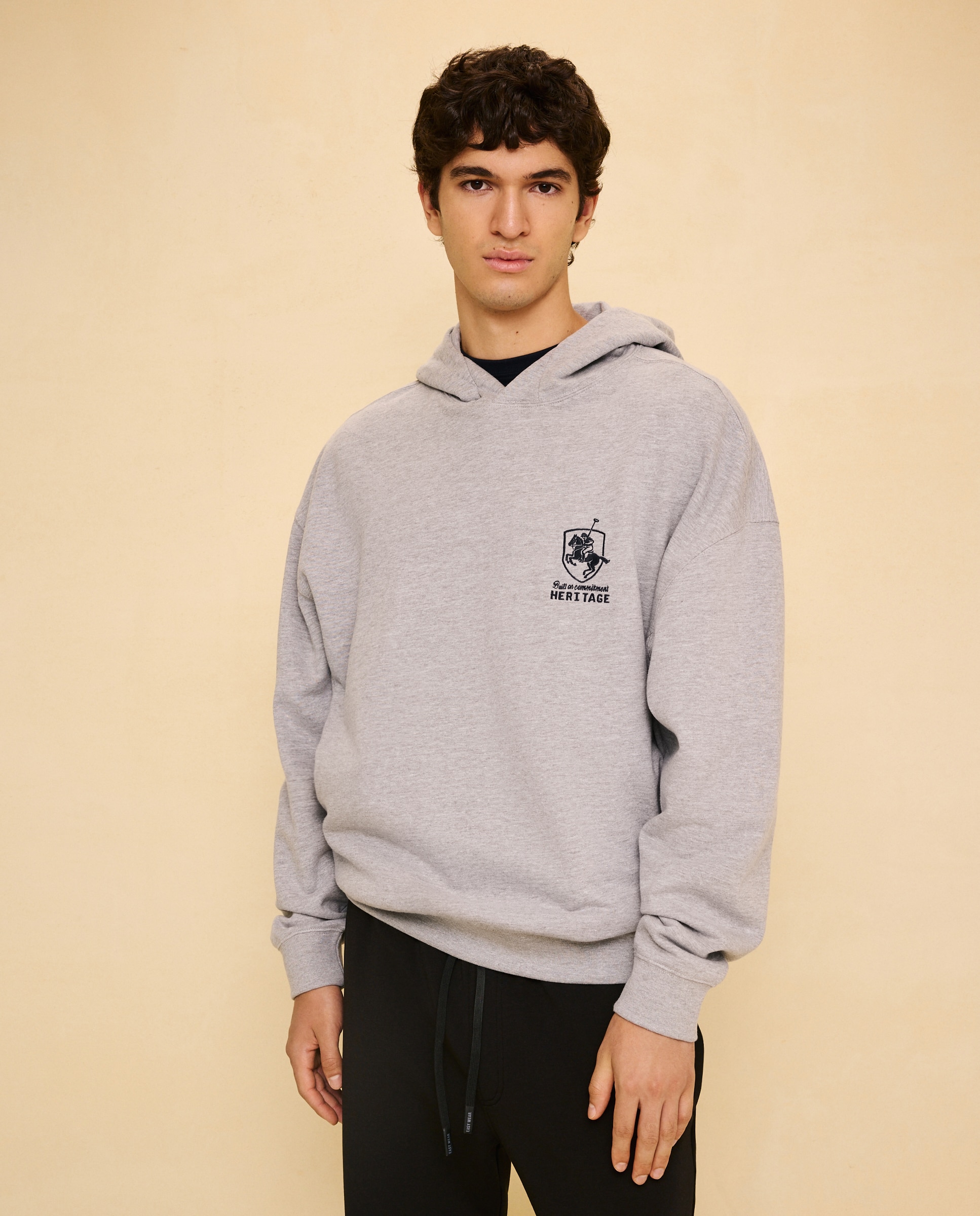 Sudadera canguro de hombre - Easy Wear - Gris claro Gris claro-1