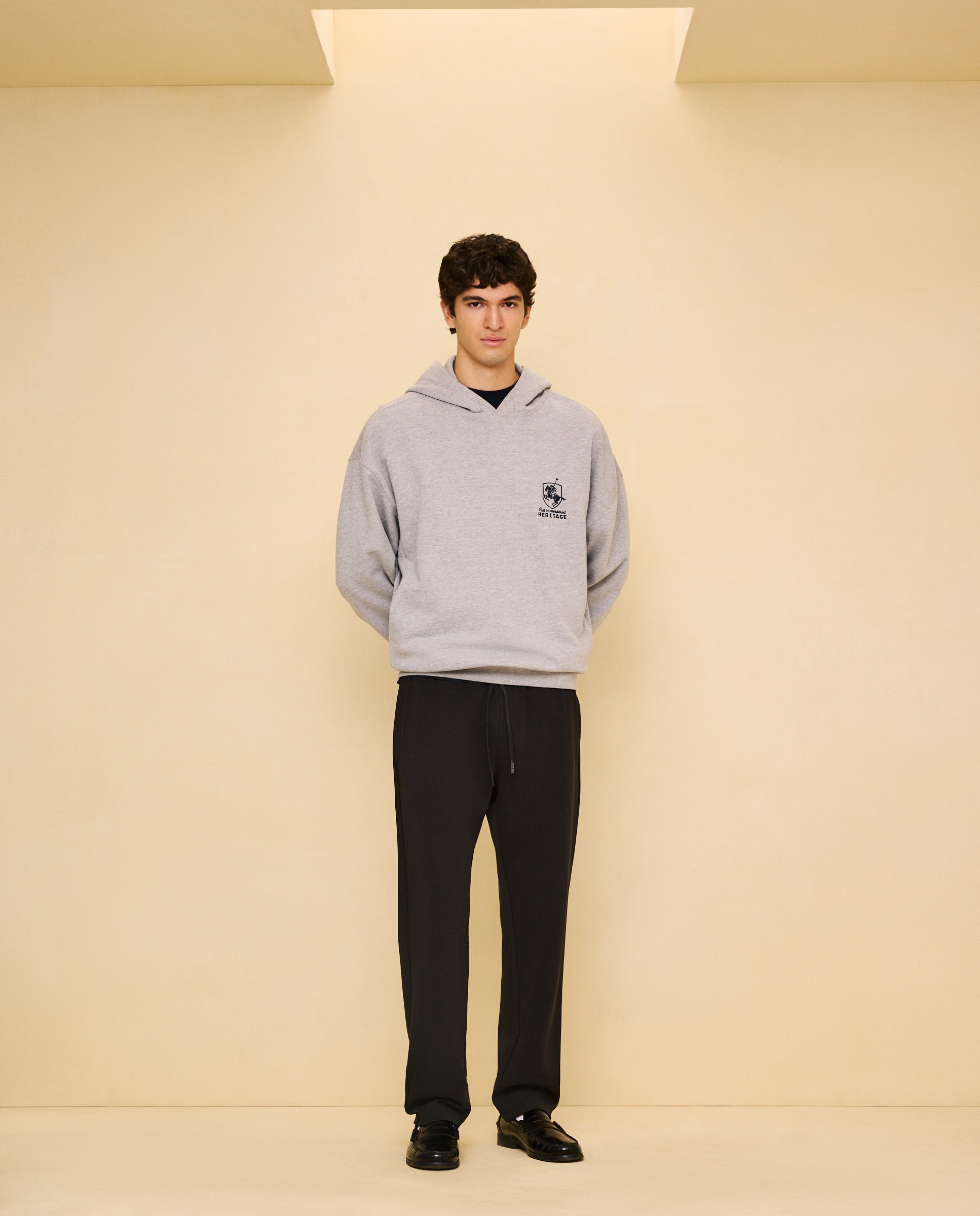Sudadera canguro de hombre - Easy Wear - Gris claro Gris claro-2