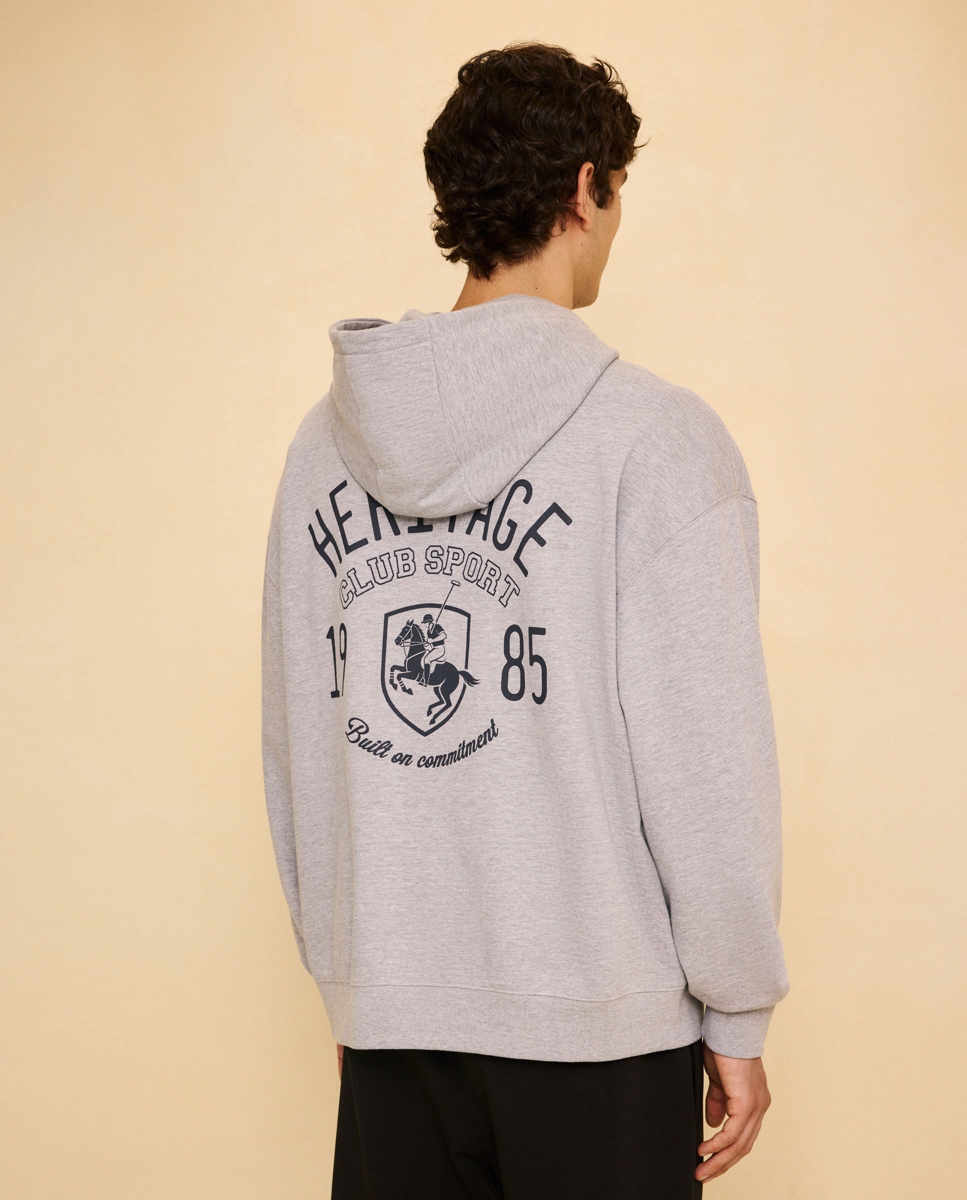 Sudadera canguro de hombre - Easy Wear - Gris claro Gris claro-3