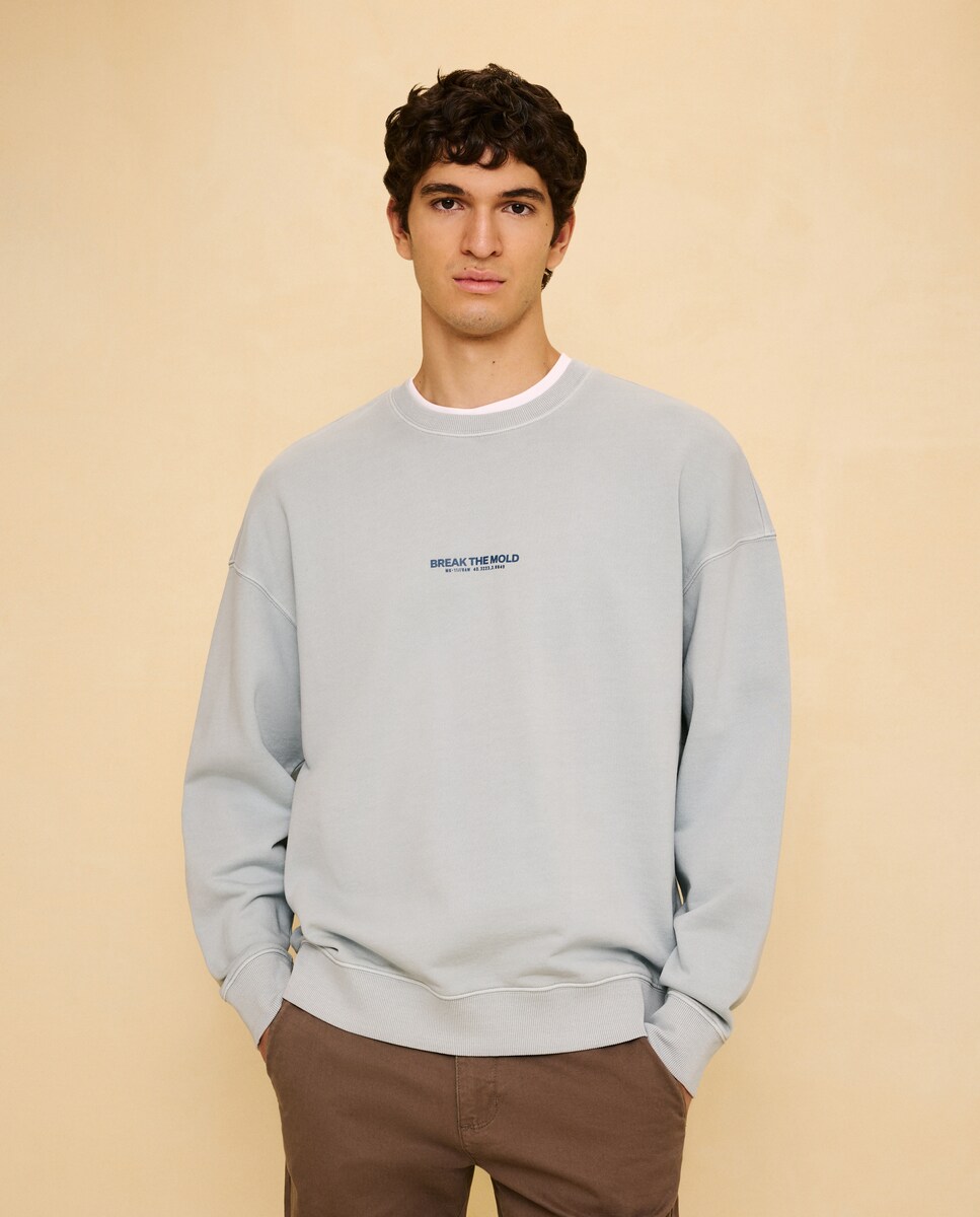 Imagen 0 de Sudadera garment dye de hombre Tostado