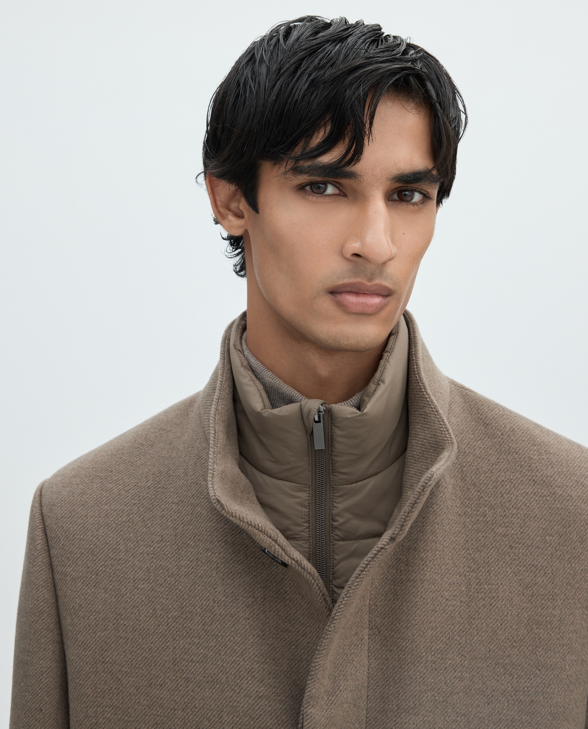 Abrigo cuello chimenea de hombre - Easy Wear - 730 Camel 730 Camel-4
