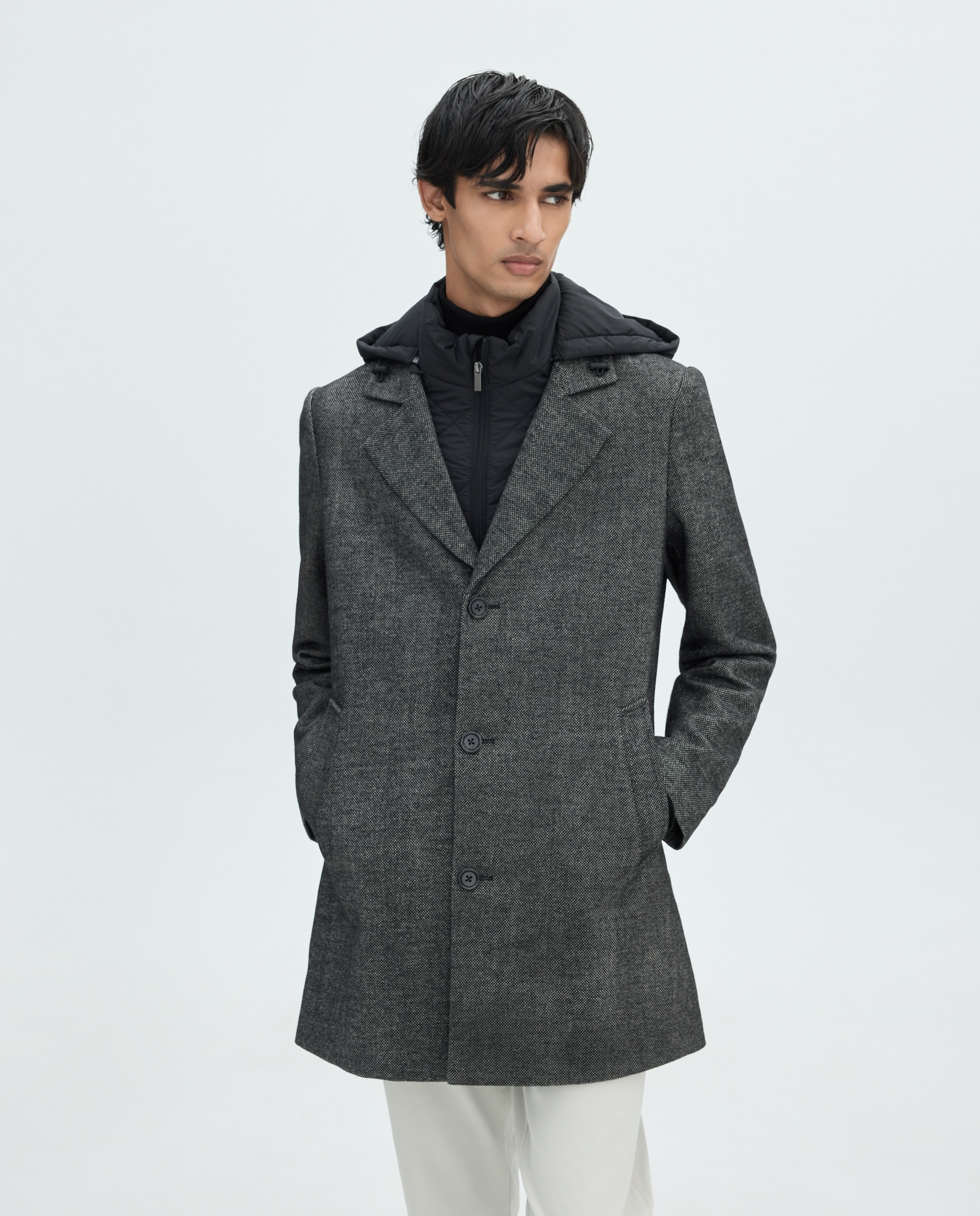 Abrigo solapa de hombre - Easy Wear - 830 Antracita 830 Antracita-1