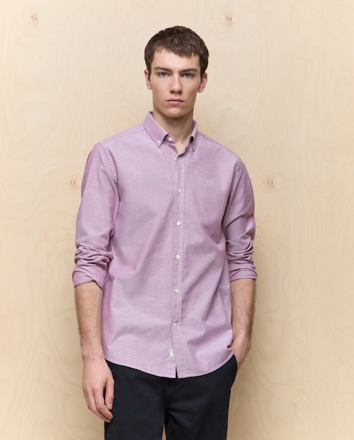 Imagen 0 de Camisa manga larga para hombre oxford lisa