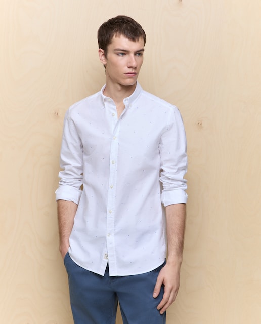 Imagen 0 de Camisa manga larga para hombre oxford print