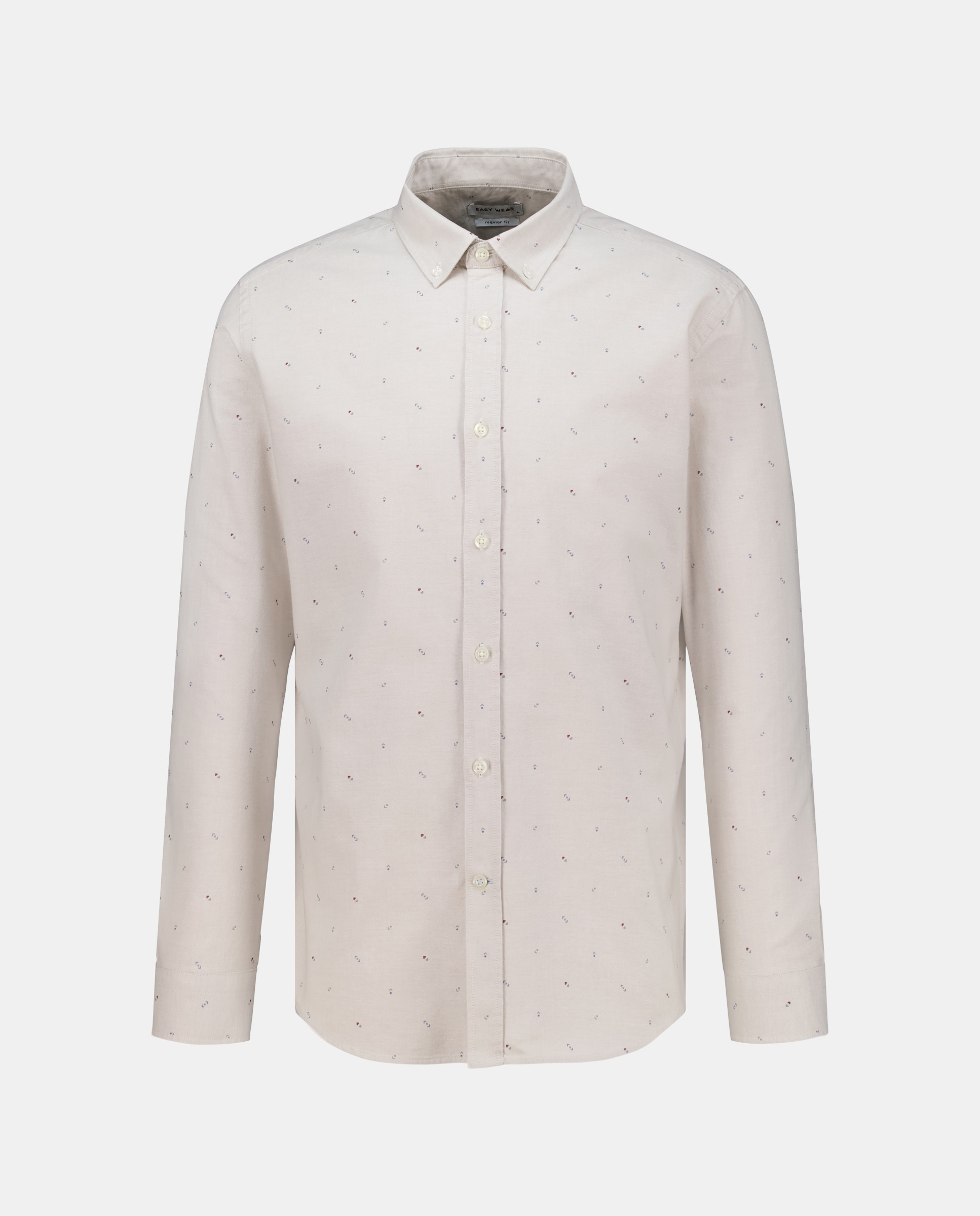 Camisa de Manga Comprida com Estampado Oxford 850 Pedra-4