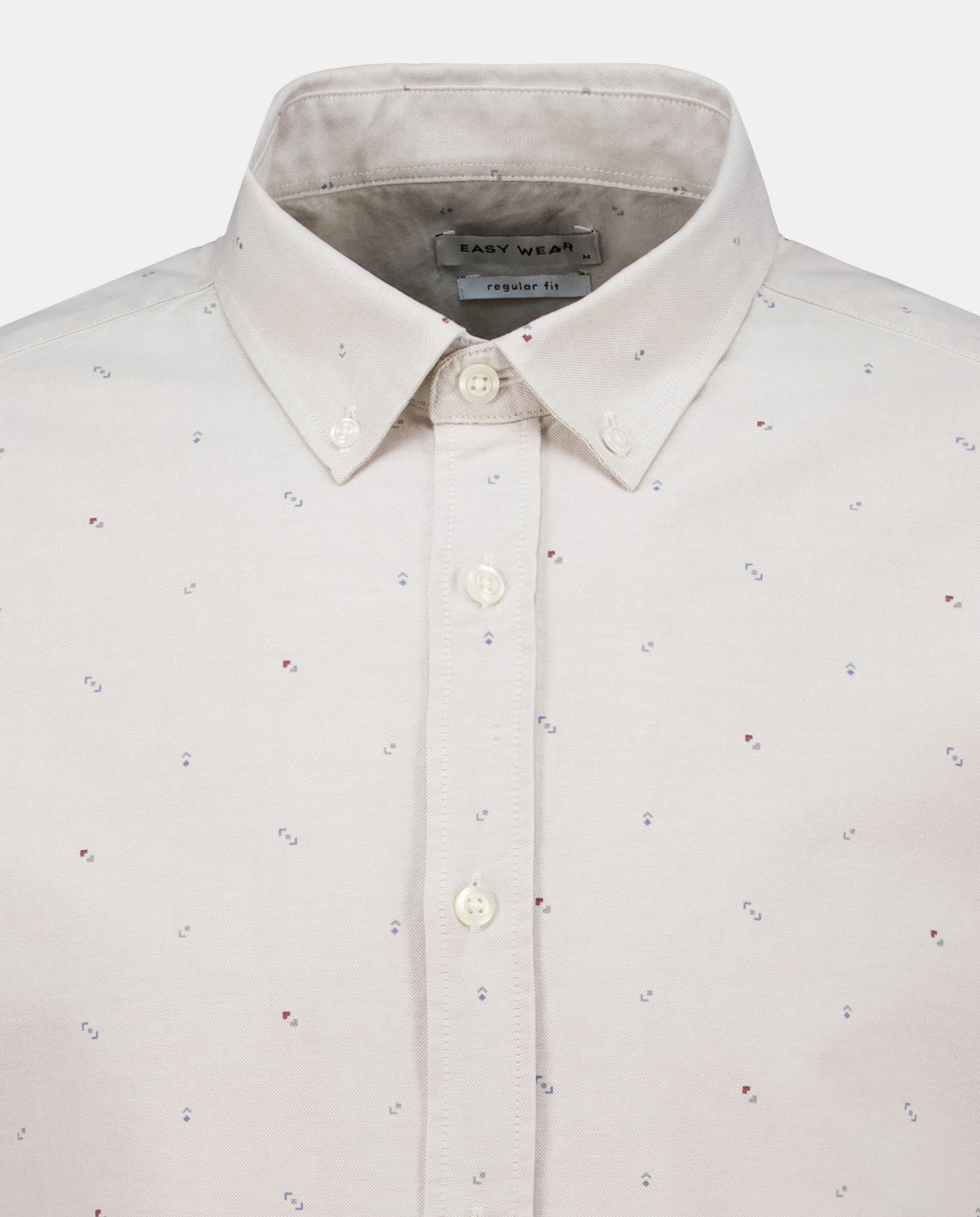 Camisa de Manga Comprida com Estampado Oxford 850 Pedra-5