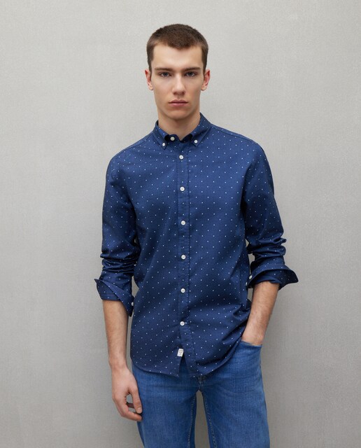 Imagen 0 de Camisa manga larga para hombre oxford print