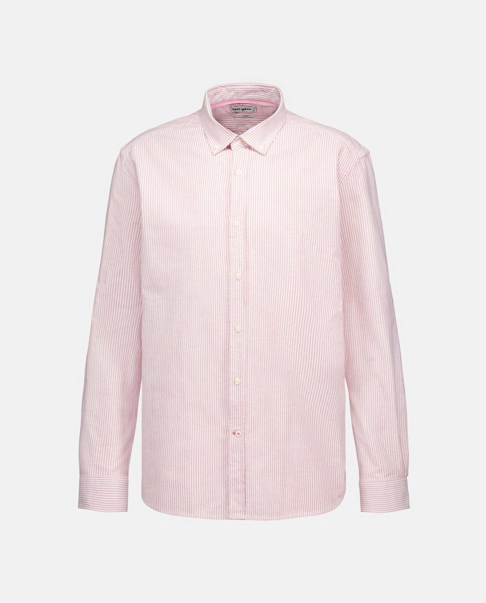 Camisa Oxford às Riscas com Manga Comprida Cereja-5