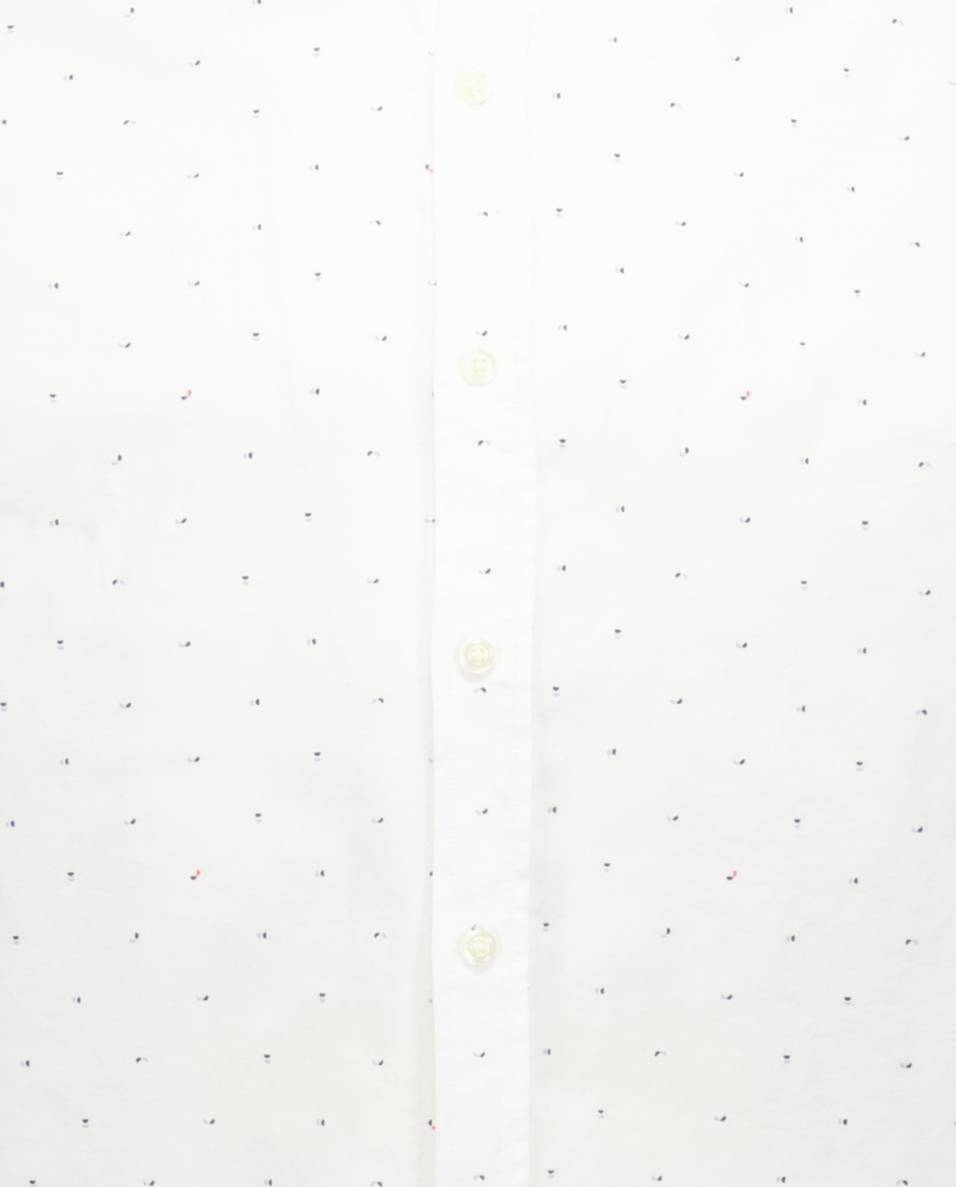 Camisa Oxford Estampada de Manga Comprida Branco-5