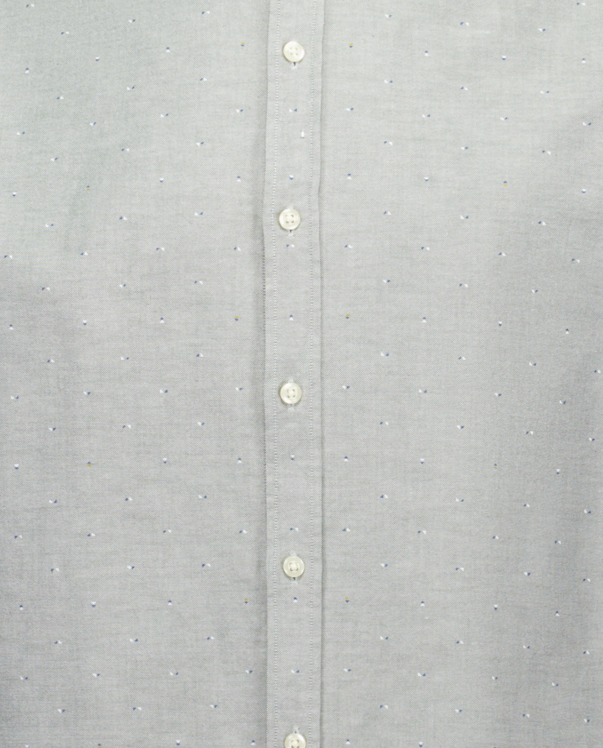 Camisa Oxford Estampada de Manga Comprida 520 Caqui-6