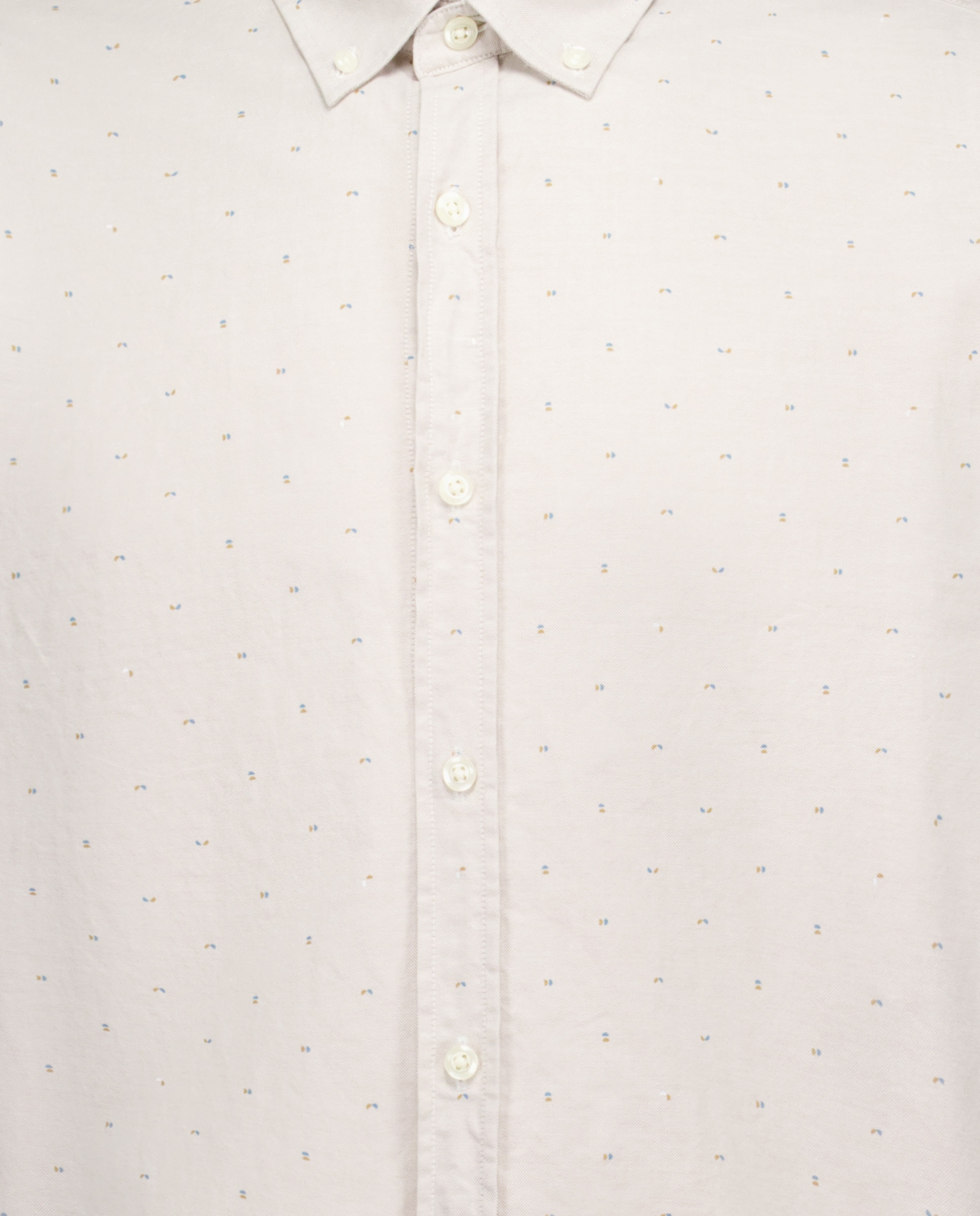 Camisa Oxford Estampada de Manga Comprida 730 Camel-6