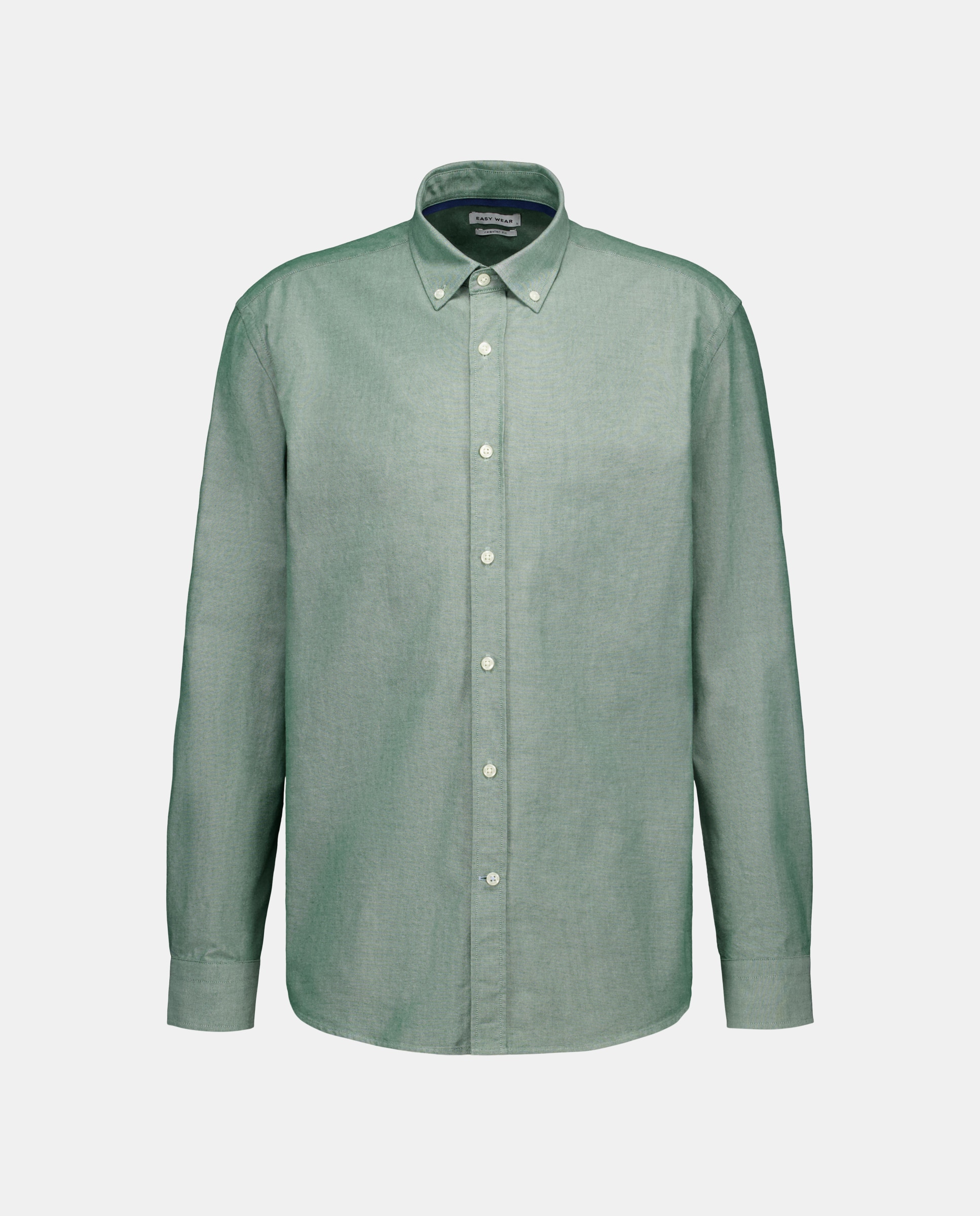 Camisa Oxford Lisa de Manga Comprida 520 Caqui-5