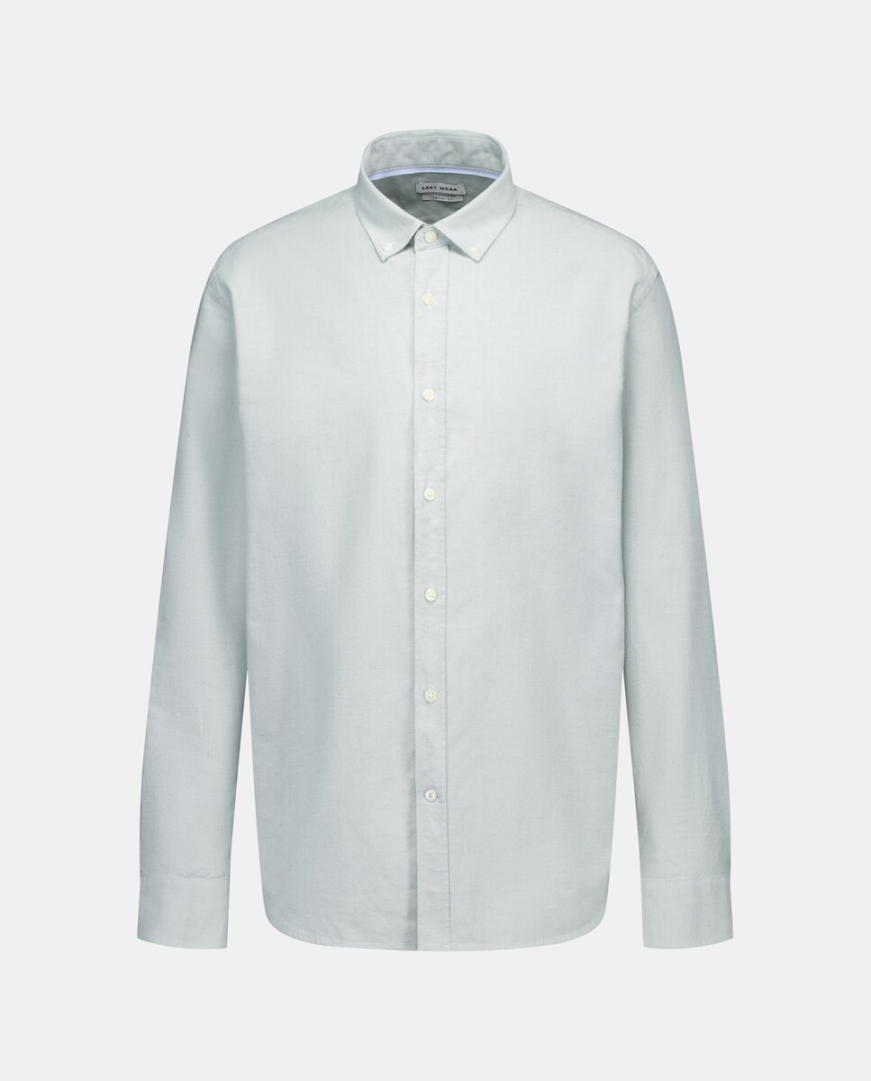 Camisa Oxford Paris Mint Para Hombre - Ajuste Cónico, Manga Larga, Cuello Abotonado - Formal O Casual