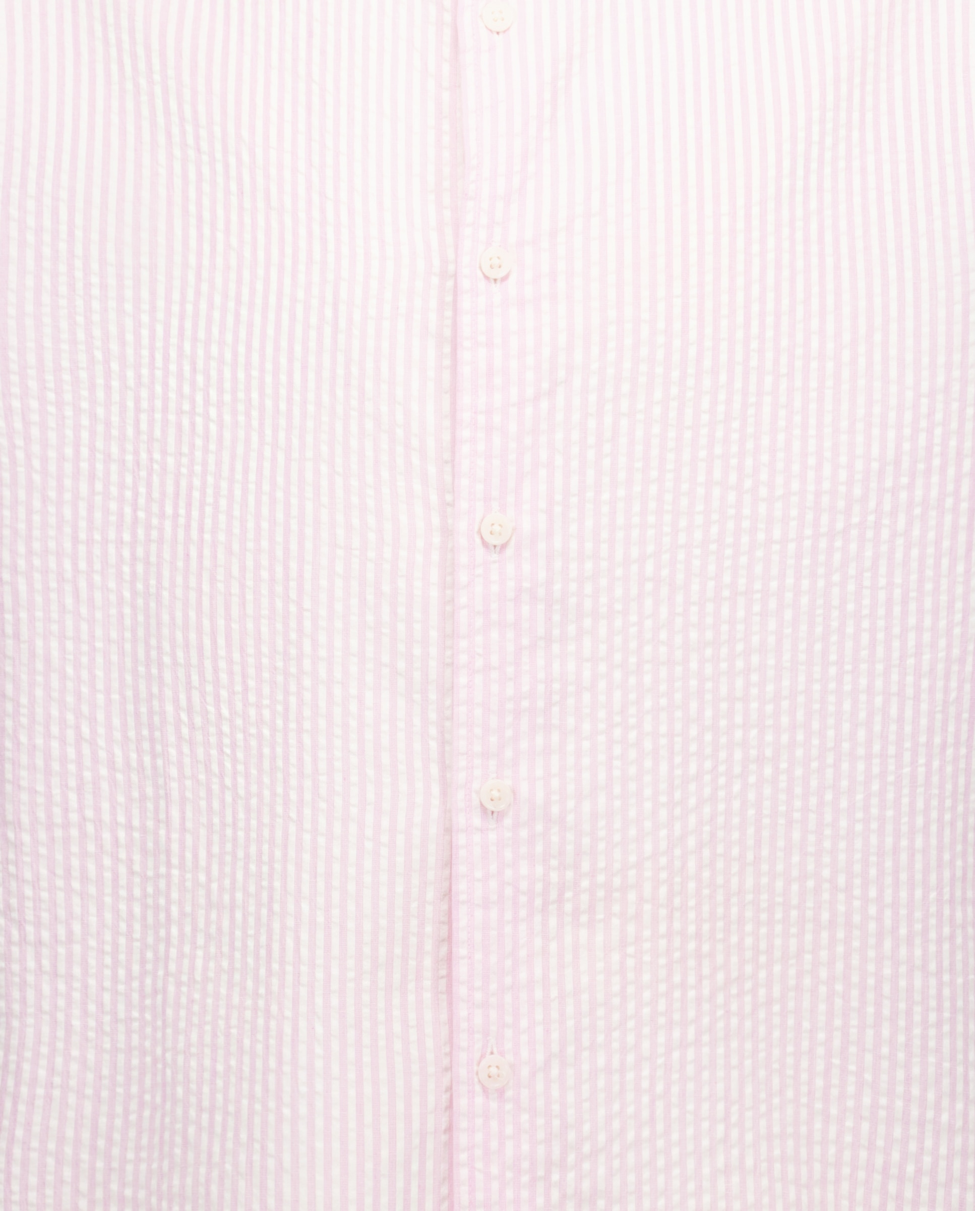 Camisa de Manga Comprida às Riscas Seersucker Rosa-6