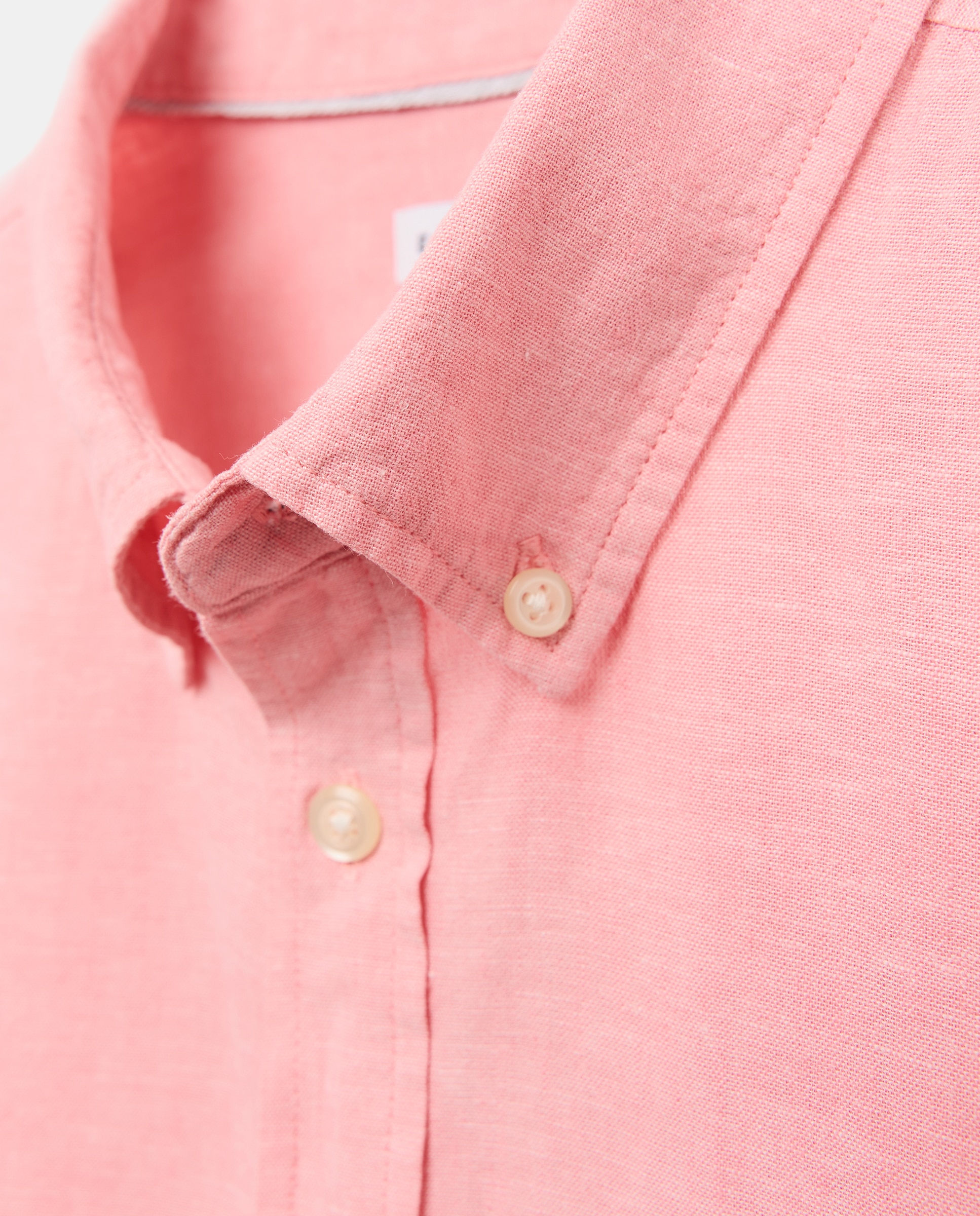 Camisa Lisa de Linho e Algodão com Manga Comprida 200 Rosa-6