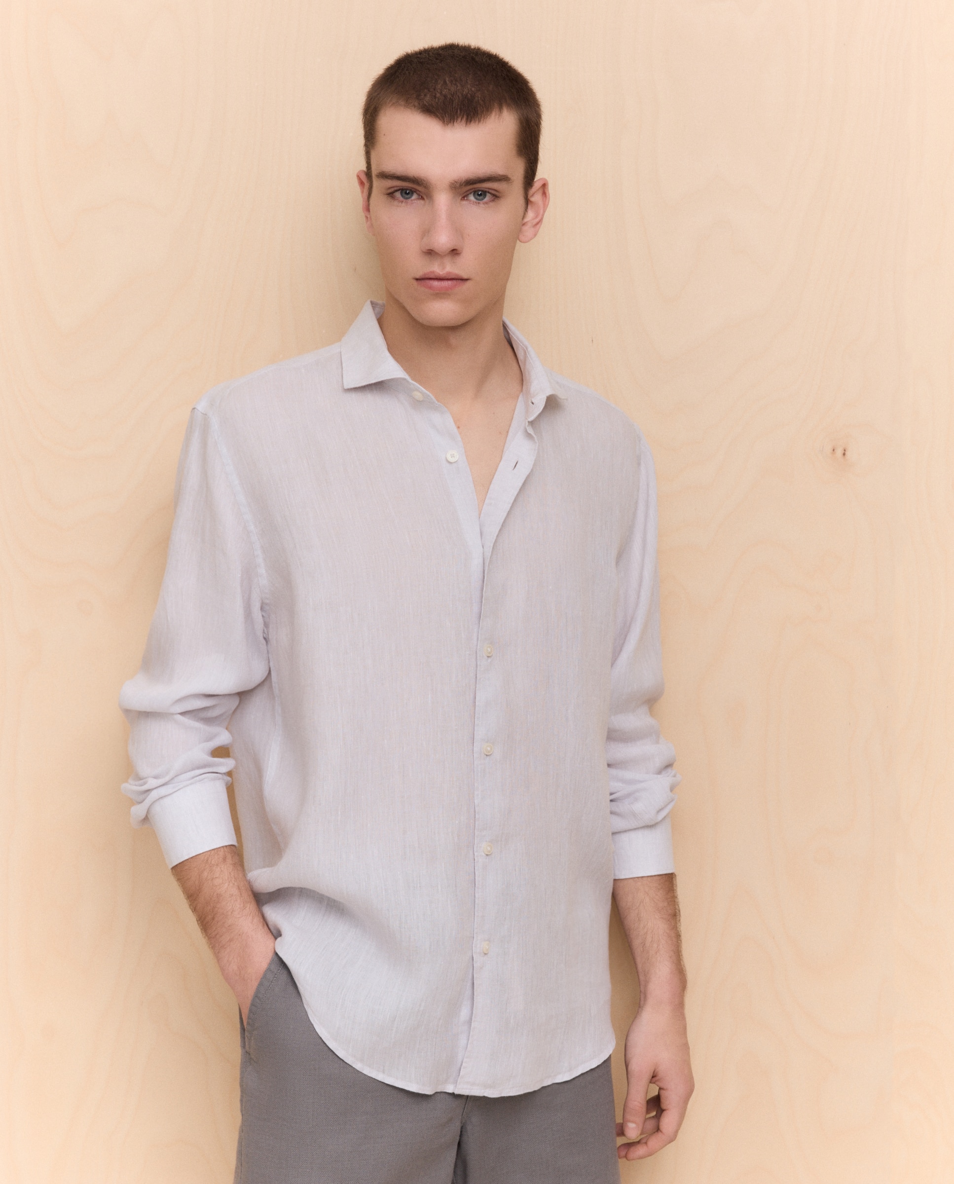 Imagem 0 de Camisa de Linho com Manga Comprida
