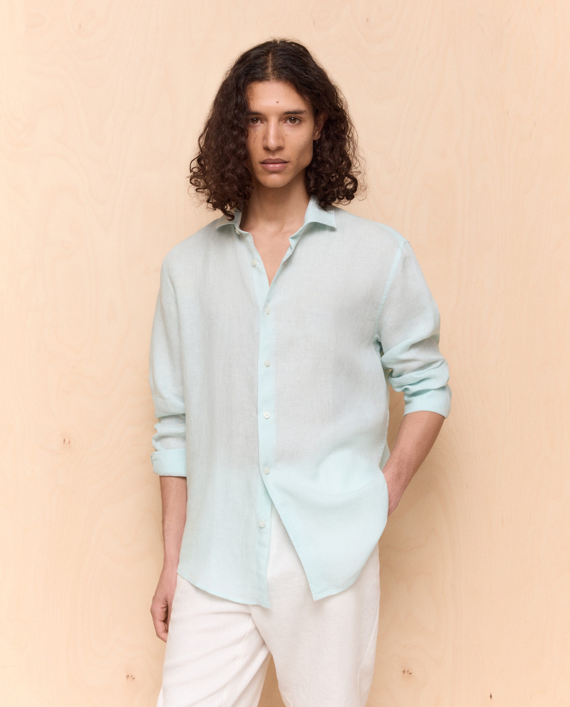 Imagem 0 de Camisa de Linho com Manga Comprida