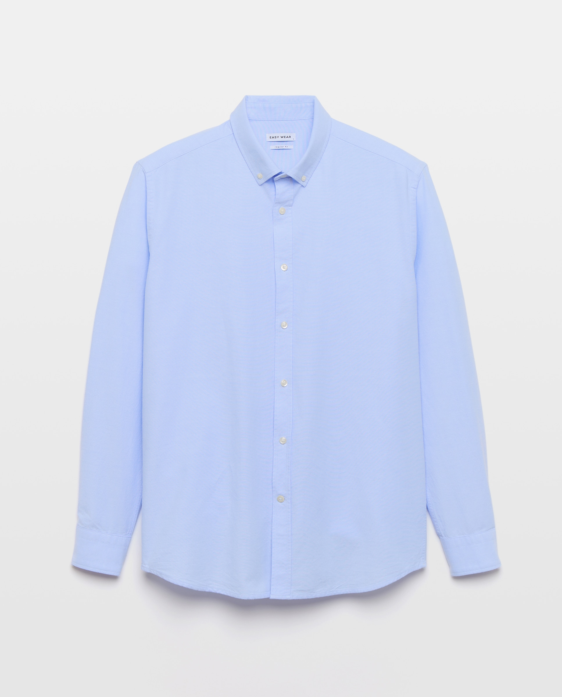 Imagen 4 de Camisa manga larga para hombre oxford lisa - Easy Wear - 410 Azul claro 410 Azul claro