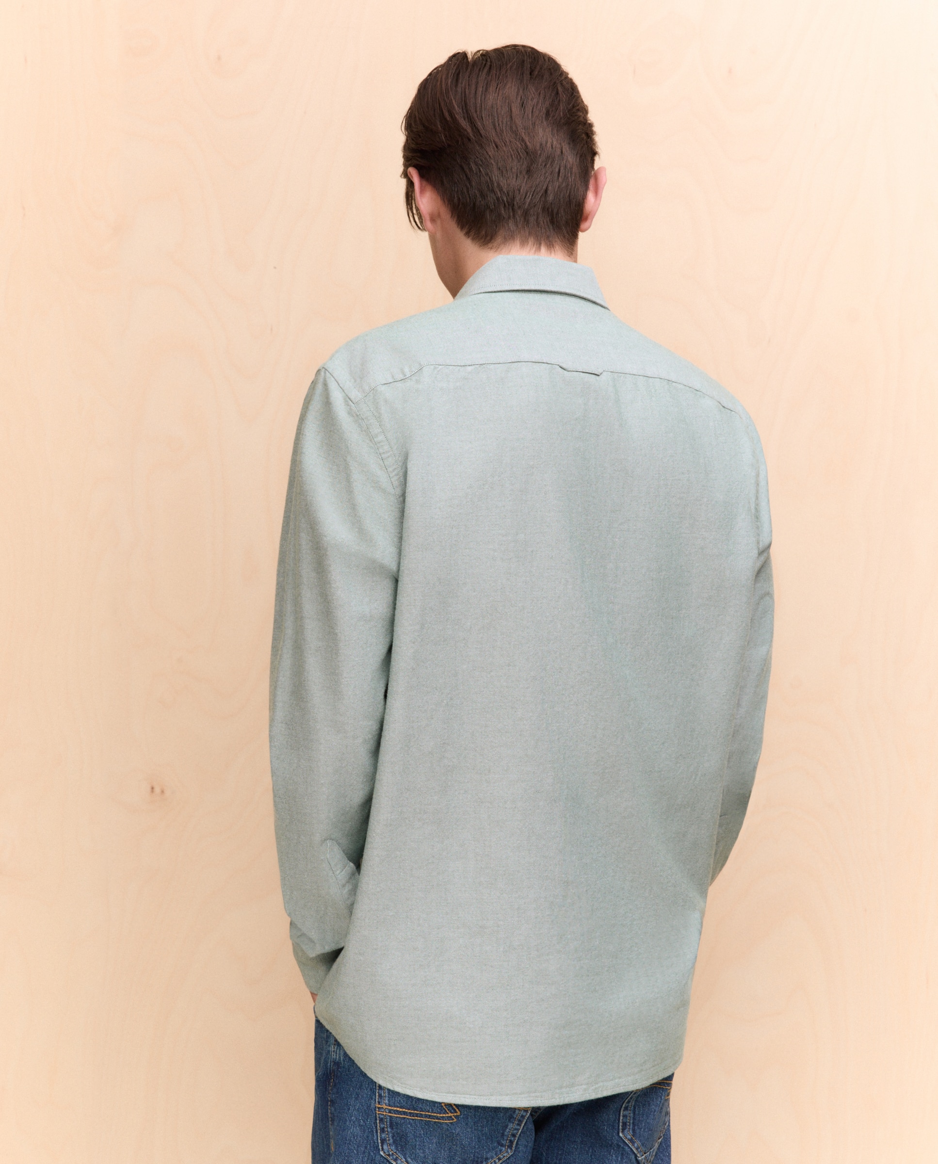 Imagen 3 de Camisa manga larga para hombre oxford lisa - Easy Wear - 520 Kaki 520 Kaki
