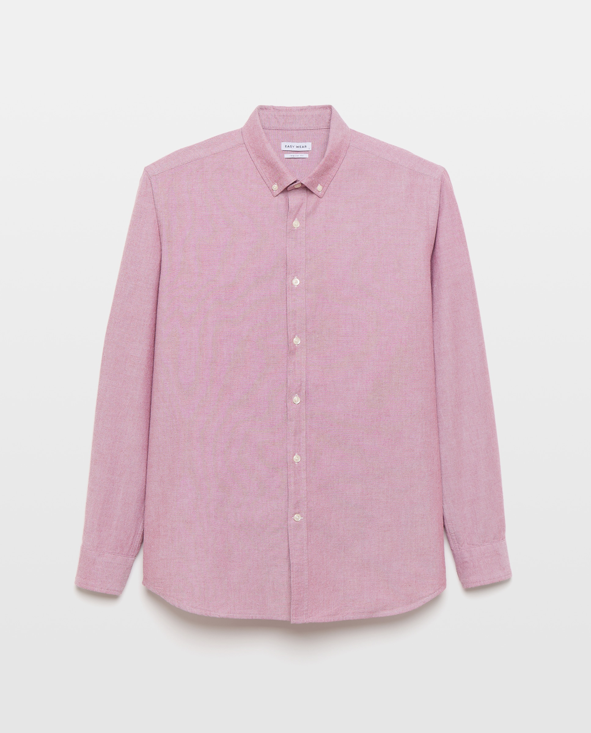 Camisa manga larga para hombre oxford lisa - Easy Wear - Ciruela Ciruela-4