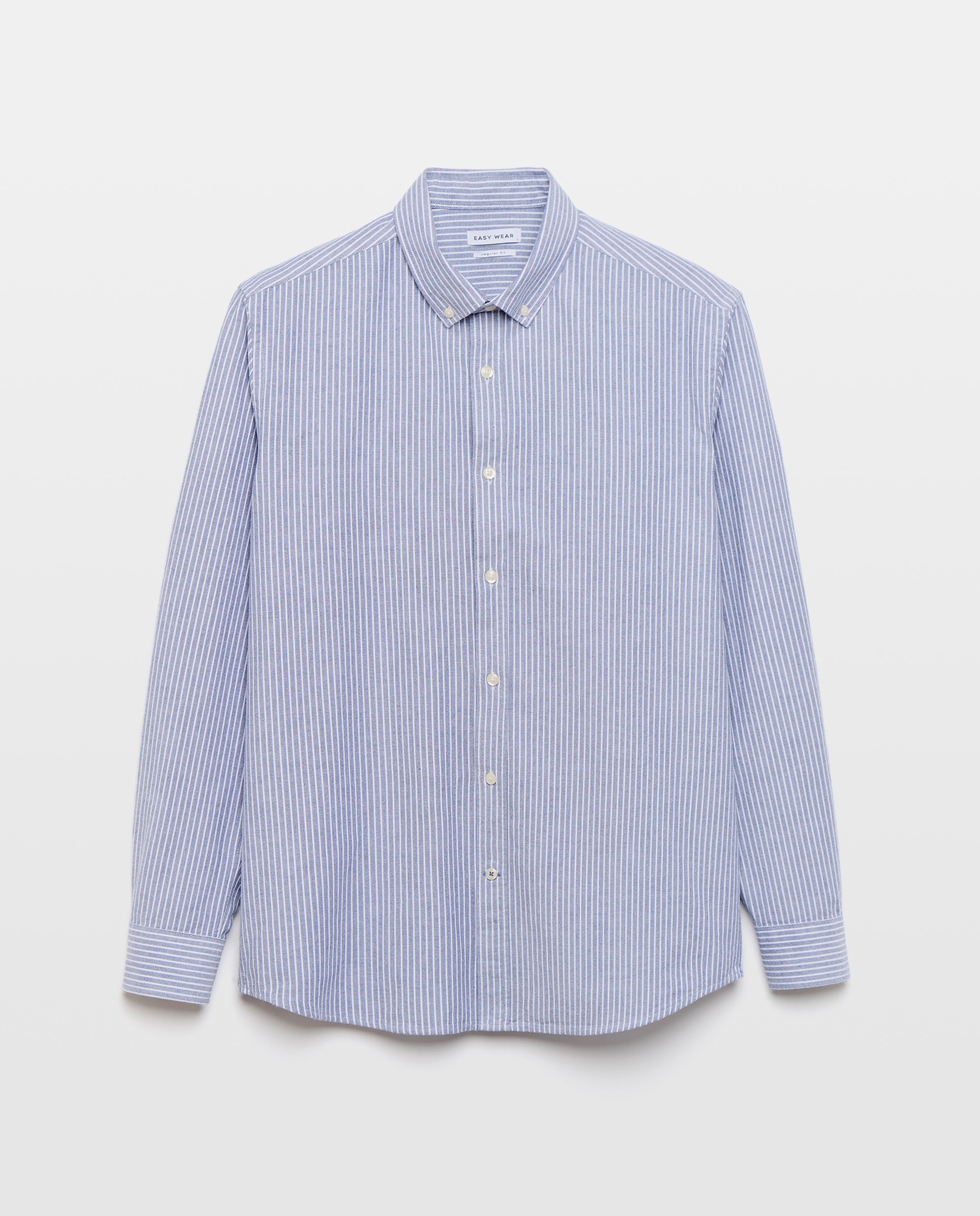 Camisa manga larga para hombre oxford rayas - Easy Wear - Azul marino Azul marino-4