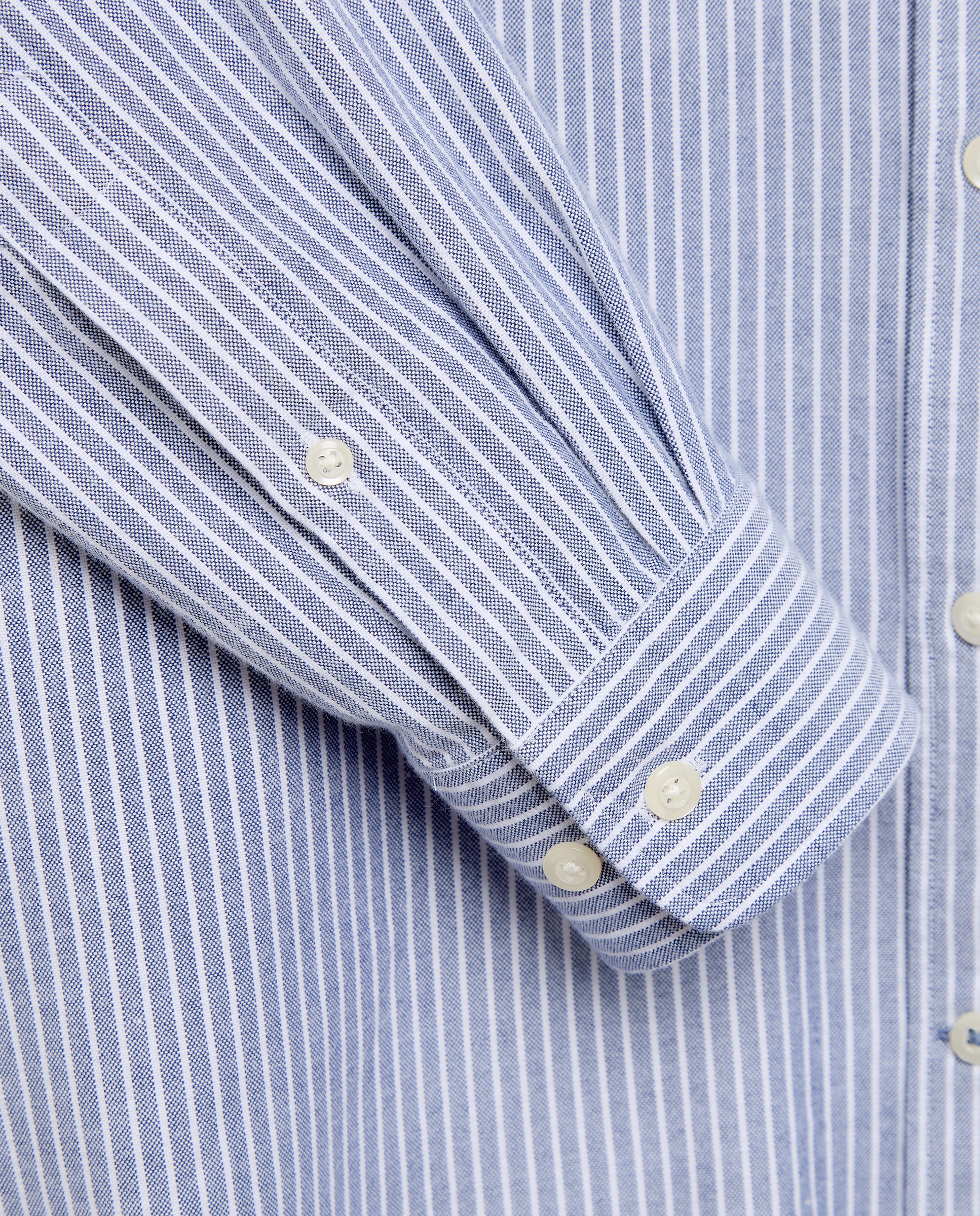 Camisa manga larga para hombre oxford rayas - Easy Wear - Azul marino Azul marino-5