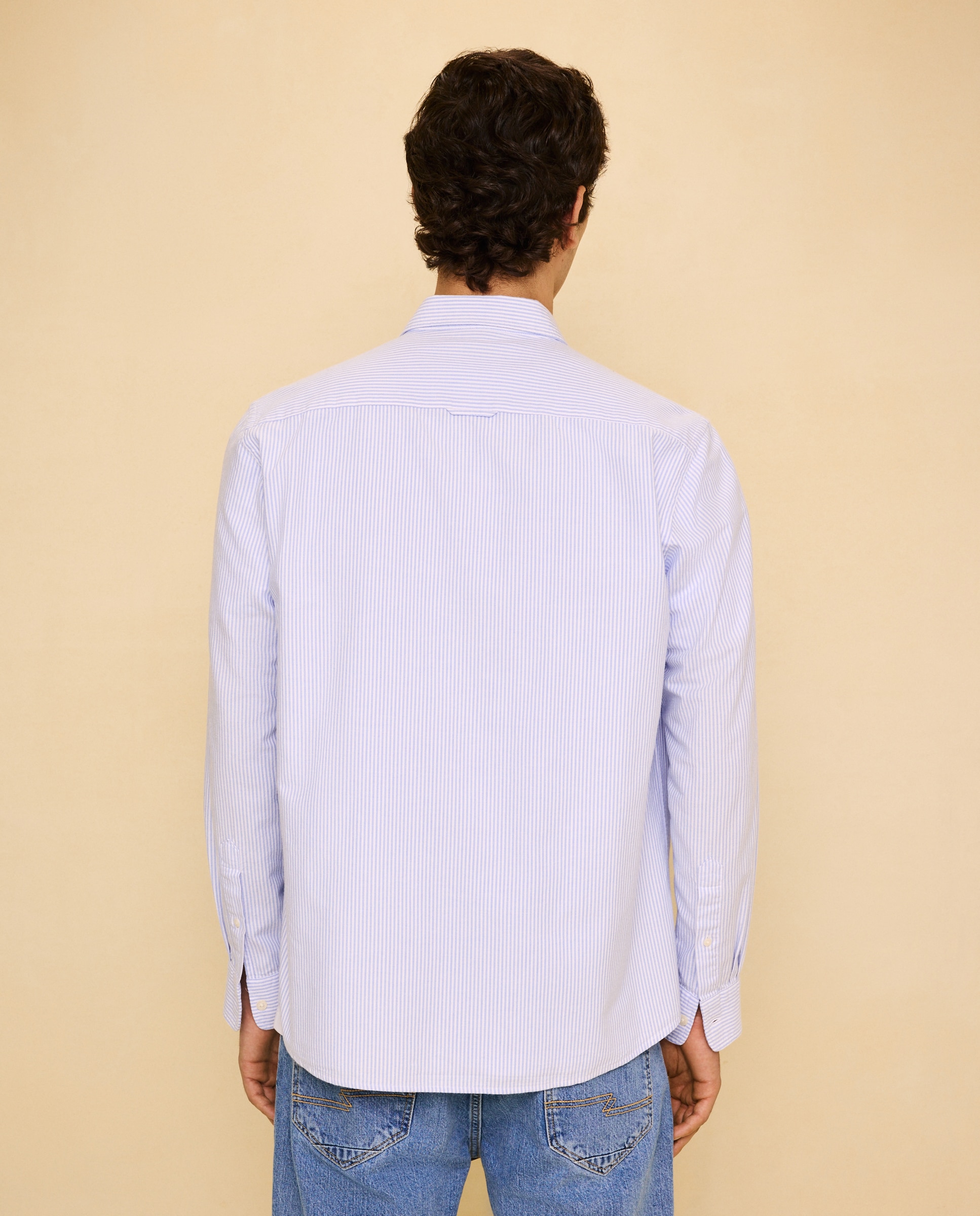 Imagen 3 de Camisa manga larga para hombre oxford rayas - Easy Wear - 410 Azul claro 410 Azul claro
