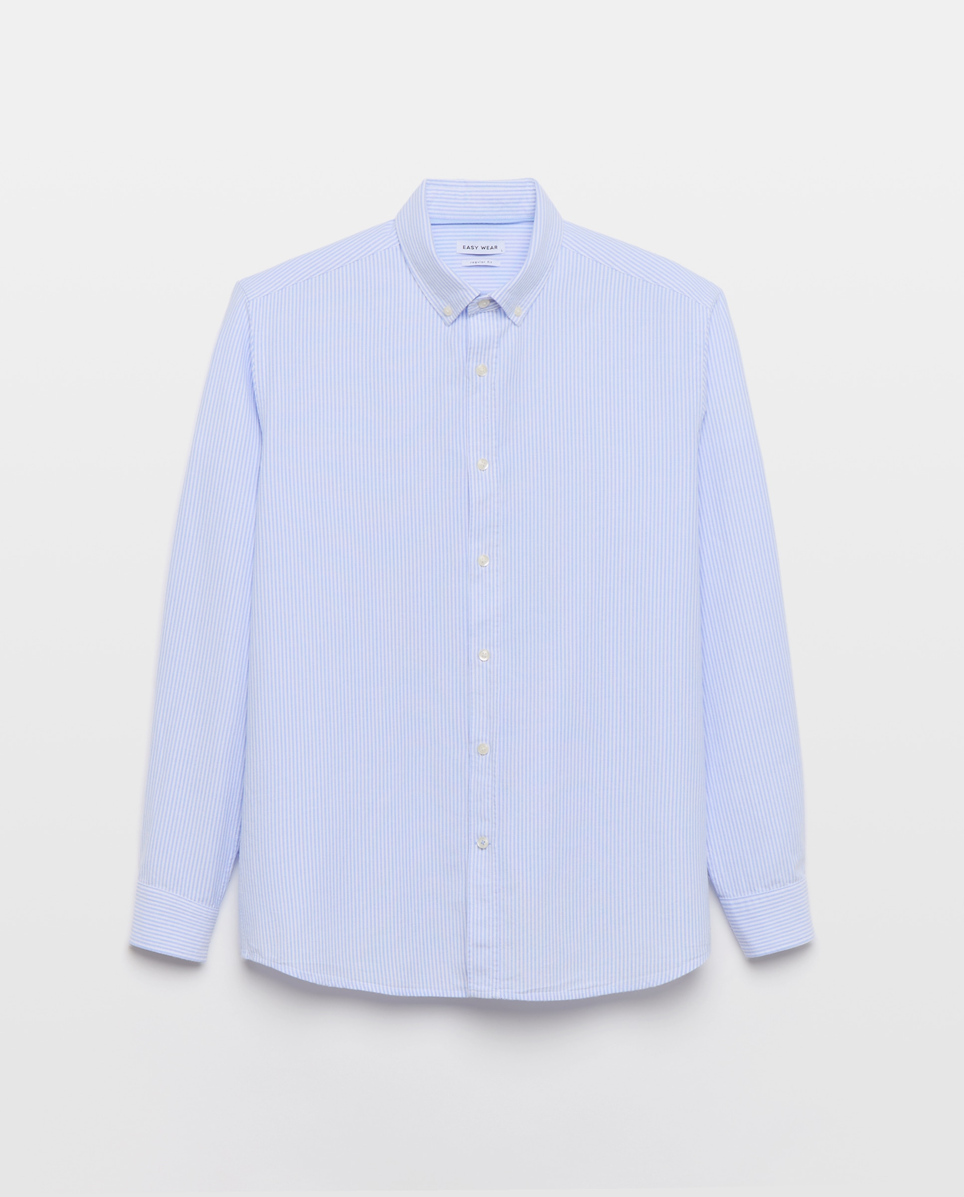 Imagen 4 de Camisa manga larga para hombre oxford rayas - Easy Wear - 410 Azul claro 410 Azul claro
