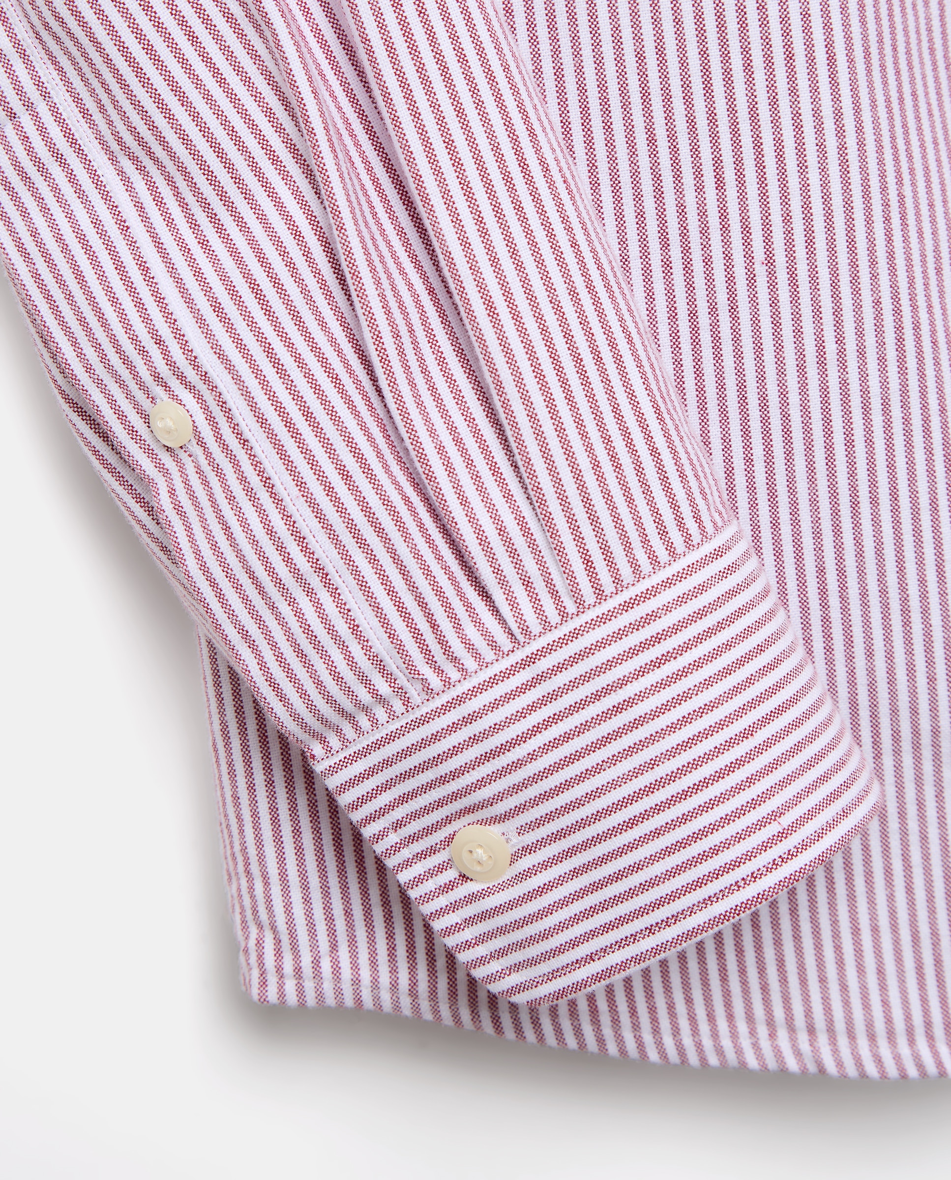 Camisa Oxford com Manga Comprida e às Riscas Ameixa-5