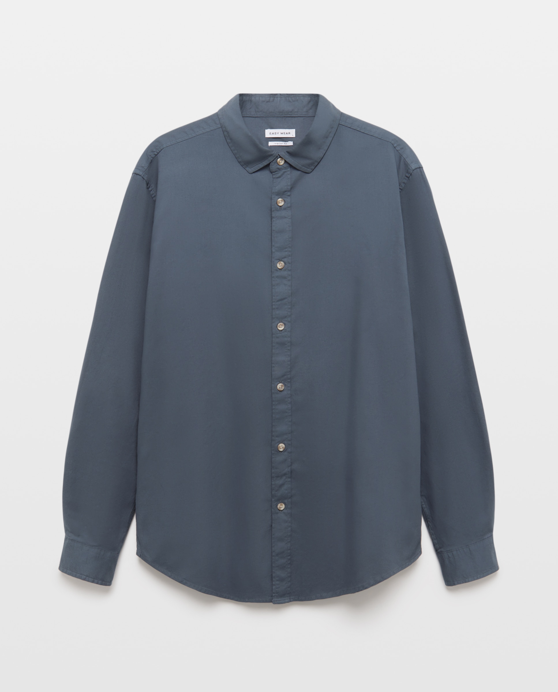 Imagen 4 de Camisa manga larga para hombre lisa garment dyed - Easy Wear - 830 Antracita 830 Antracita