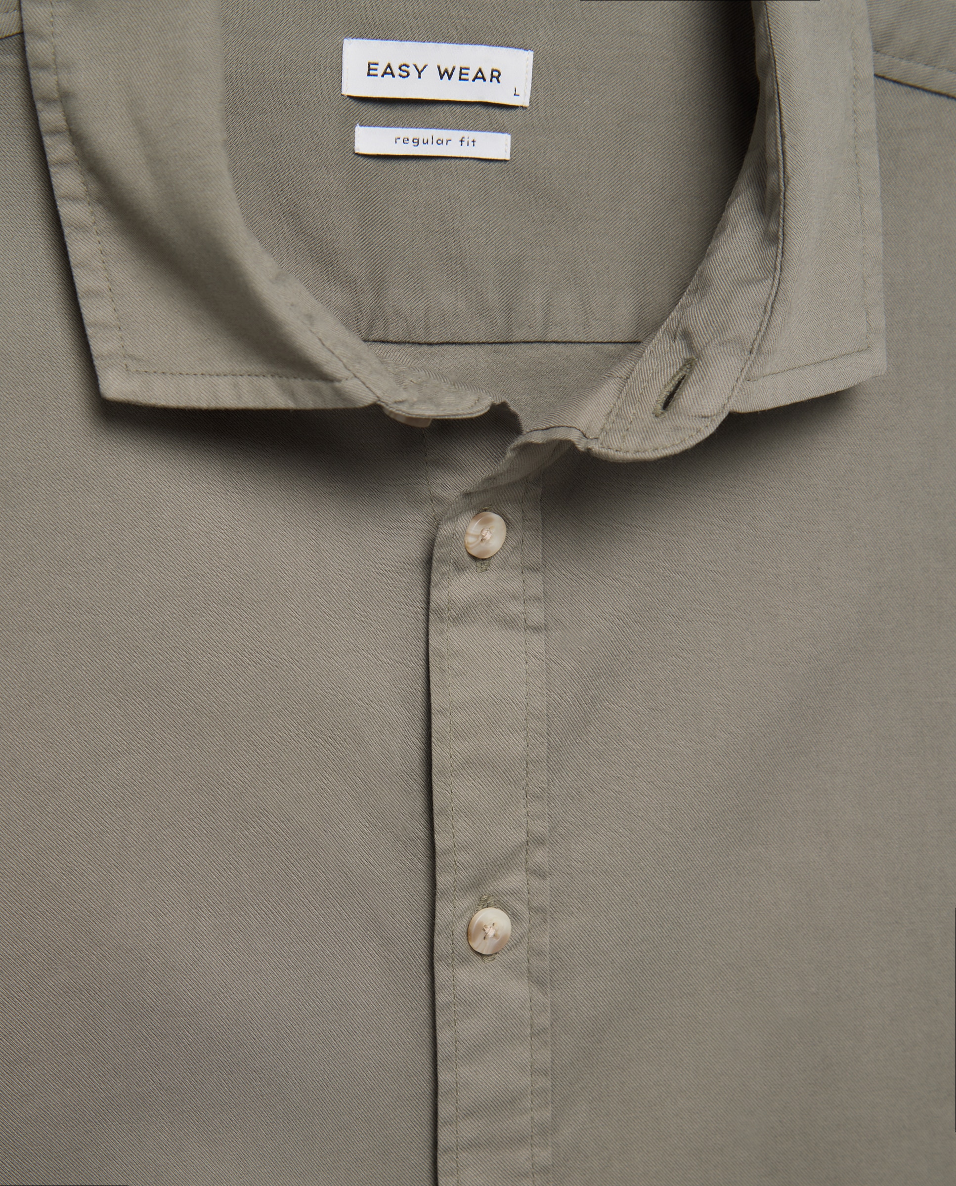 Imagen 5 de Camisa manga larga para hombre lisa garment dyed - Easy Wear - 520 Kaki 520 Kaki
