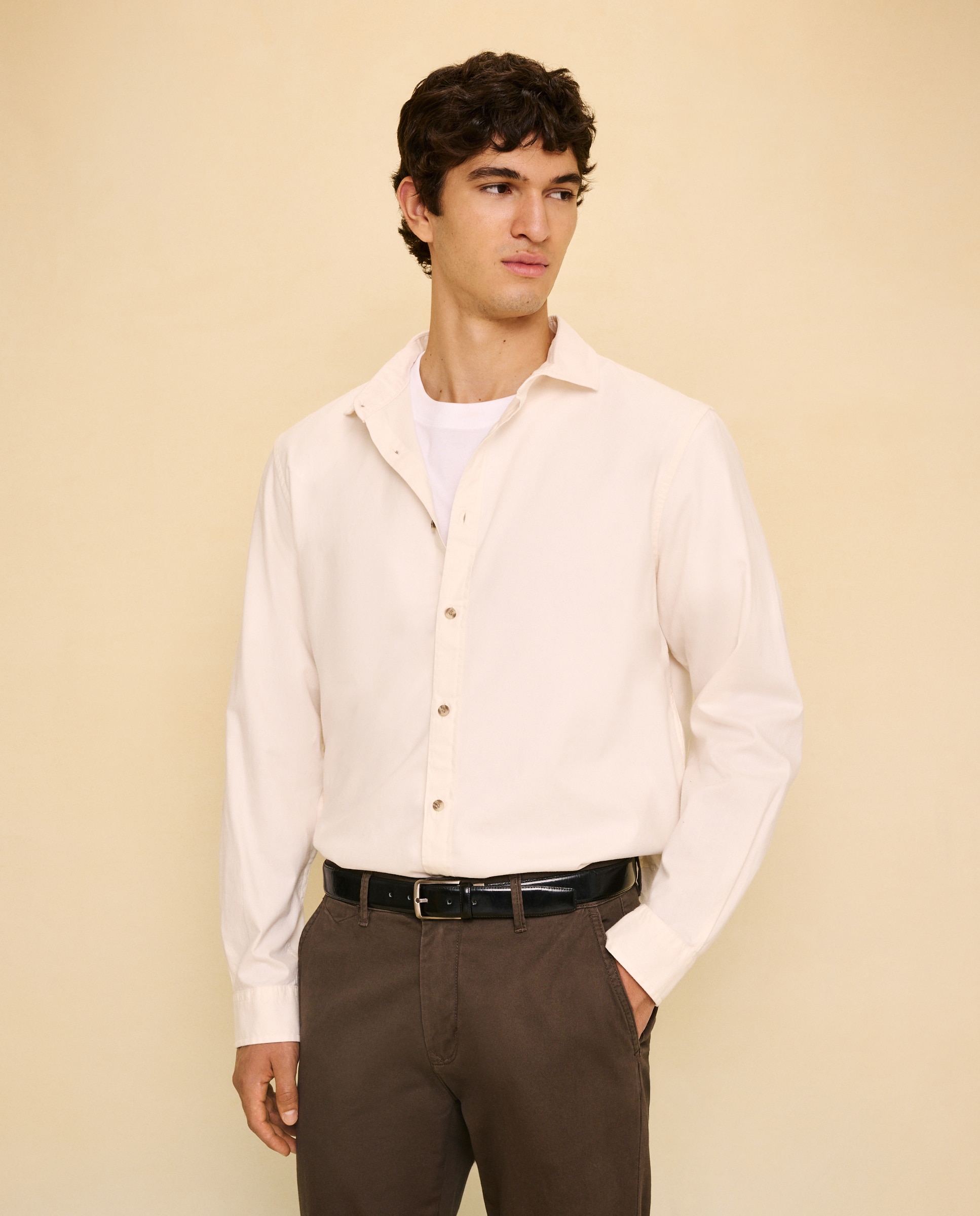 Imagen 1 de Camisa manga larga para hombre lisa garment dyed - Easy Wear - 850 Piedra 850 Piedra